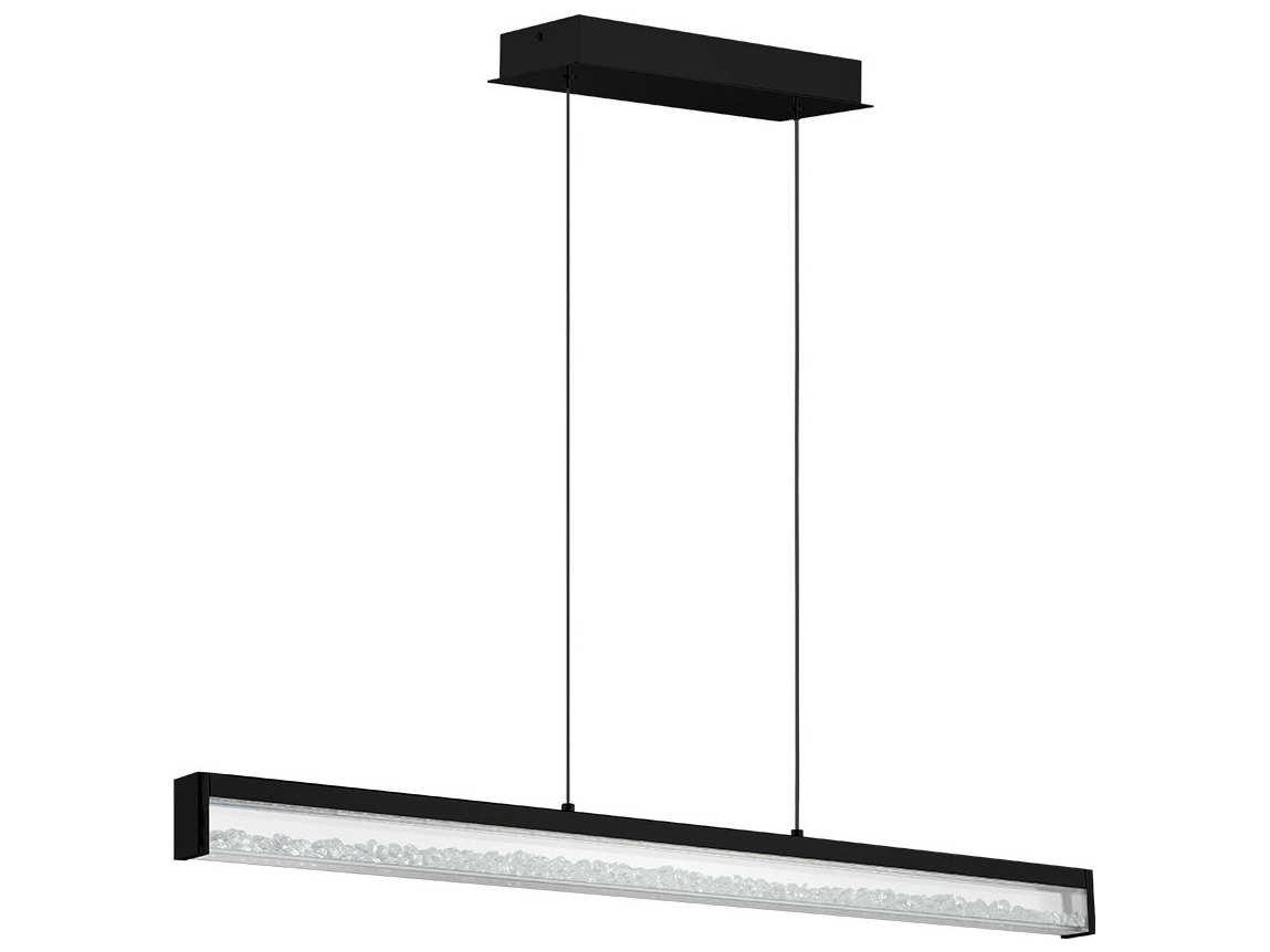 Cardito 1-Light Black Linear Island Pendant