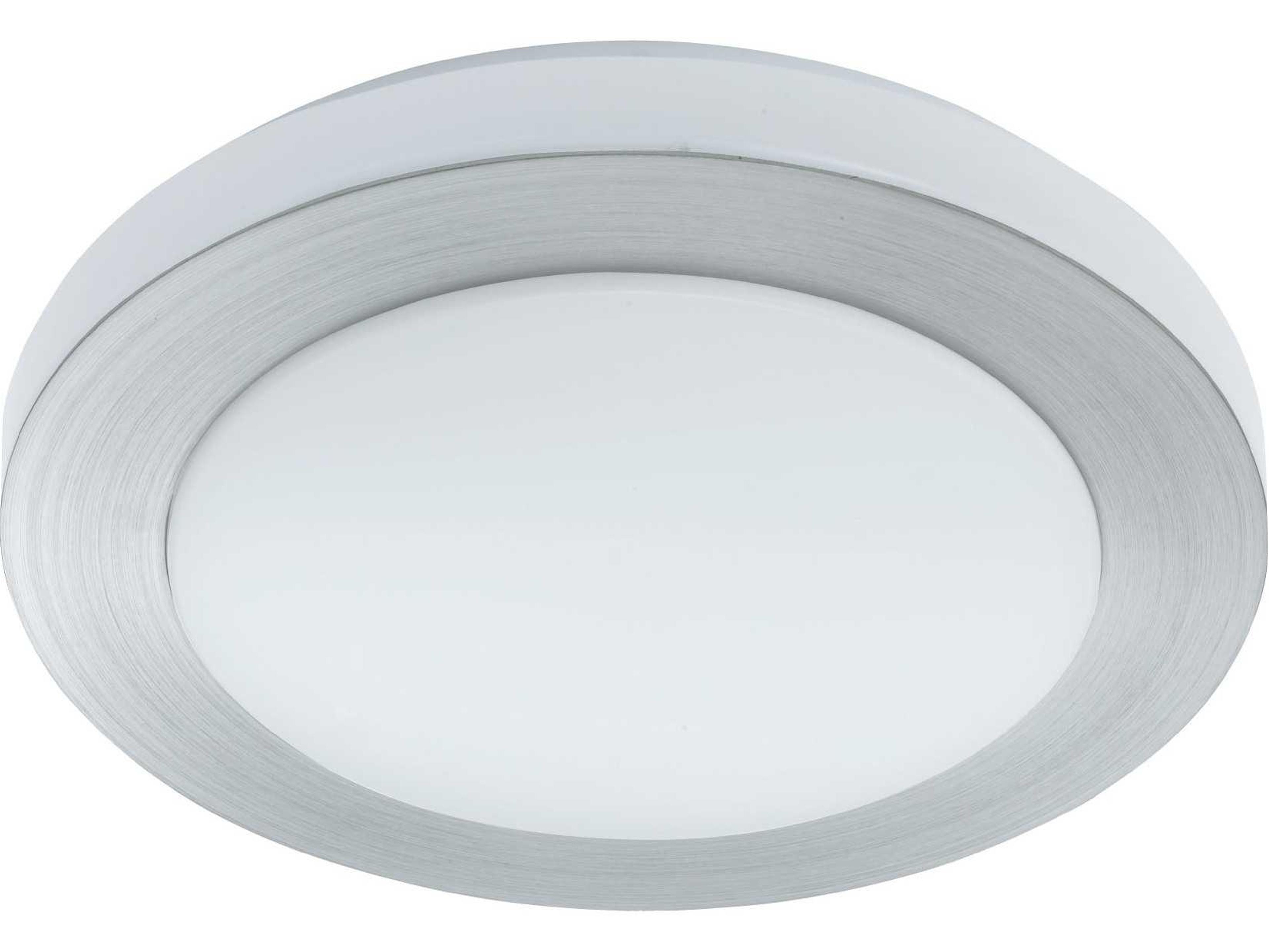 Carpi 1-Light Brushed Aluminum Silver Round Flush Mount