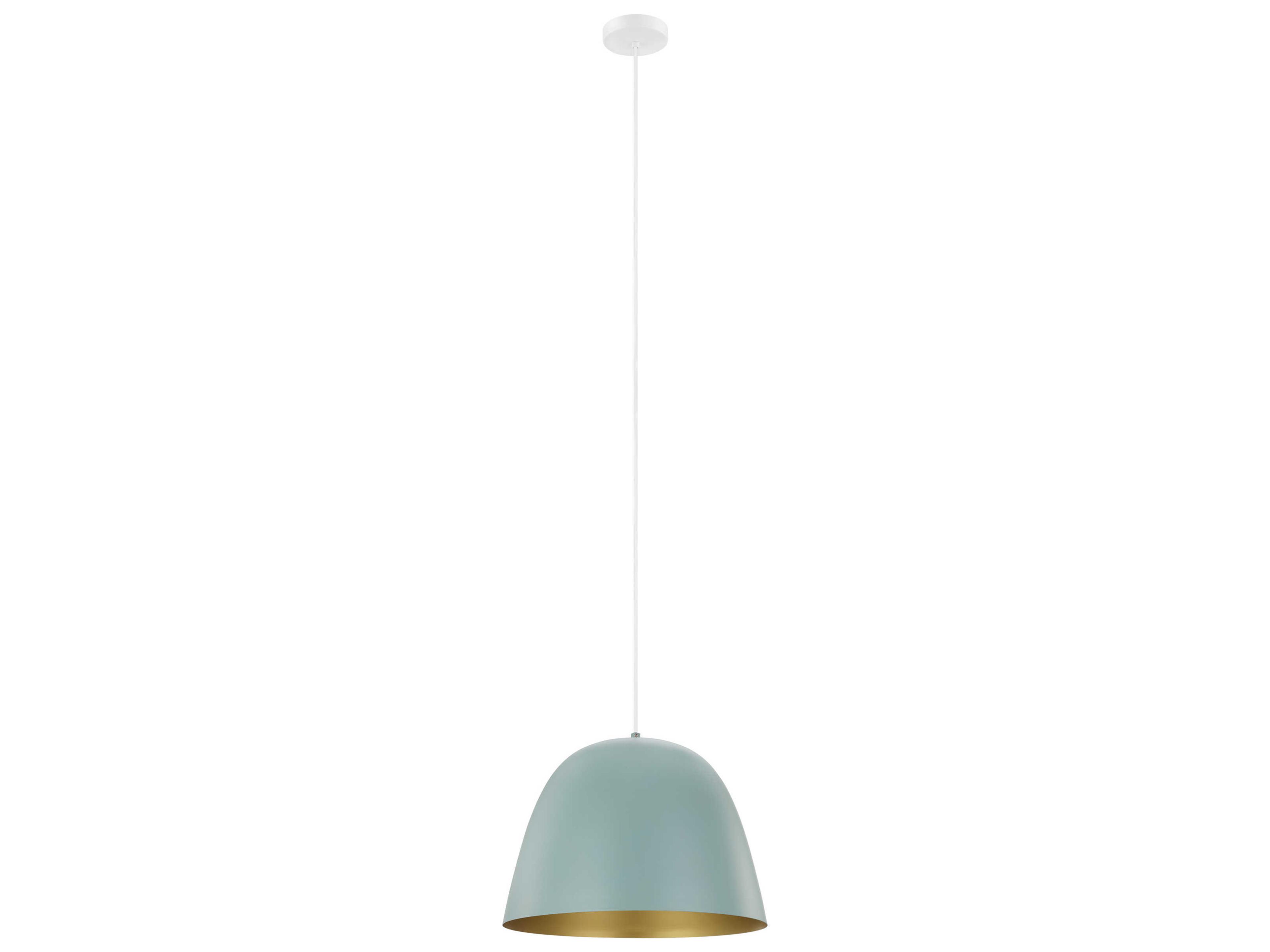 Coretto 1-Light Patel Green Dome Pendant