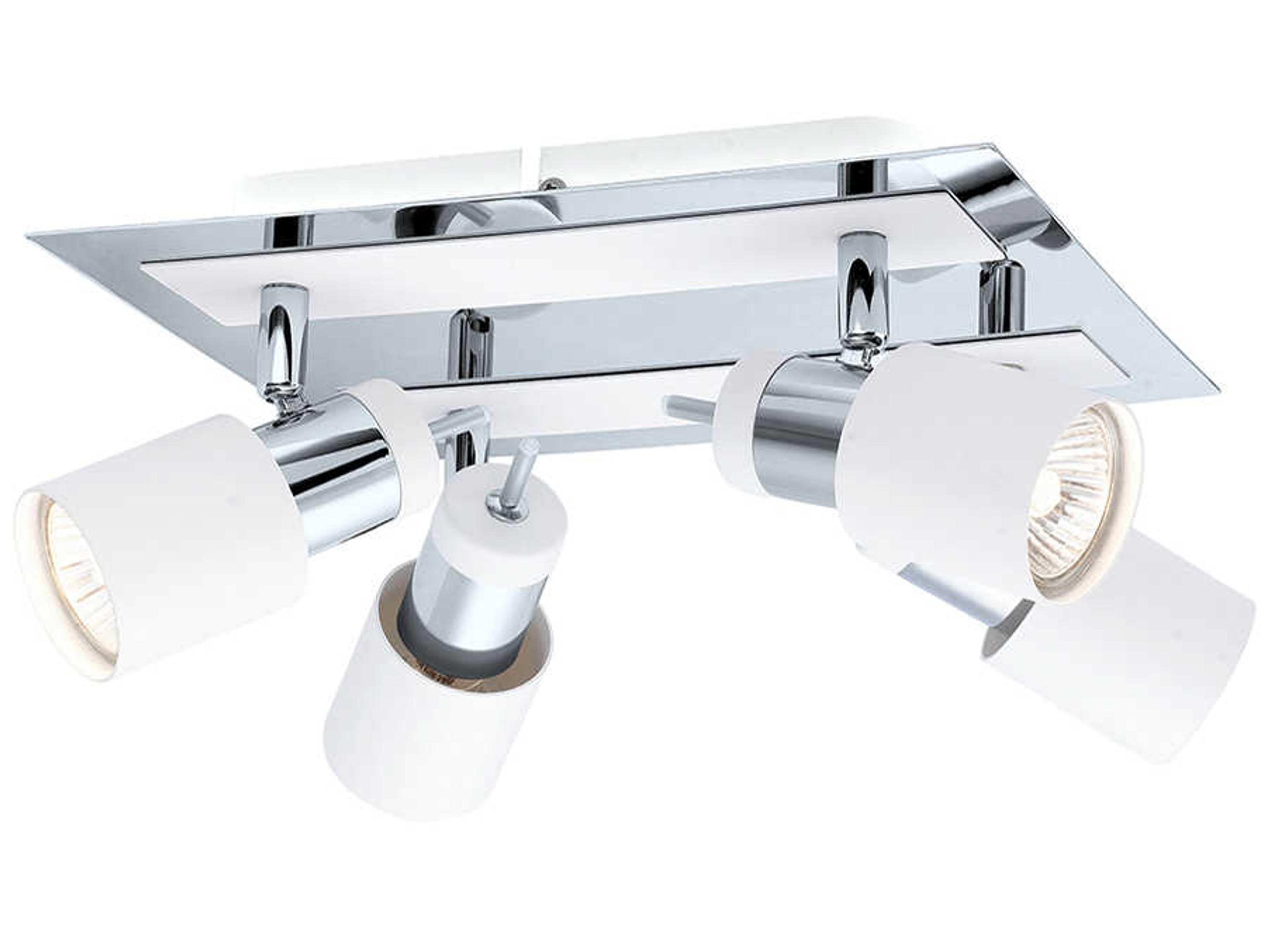 Davida 4-Light Chrome White Semi Flush Mount