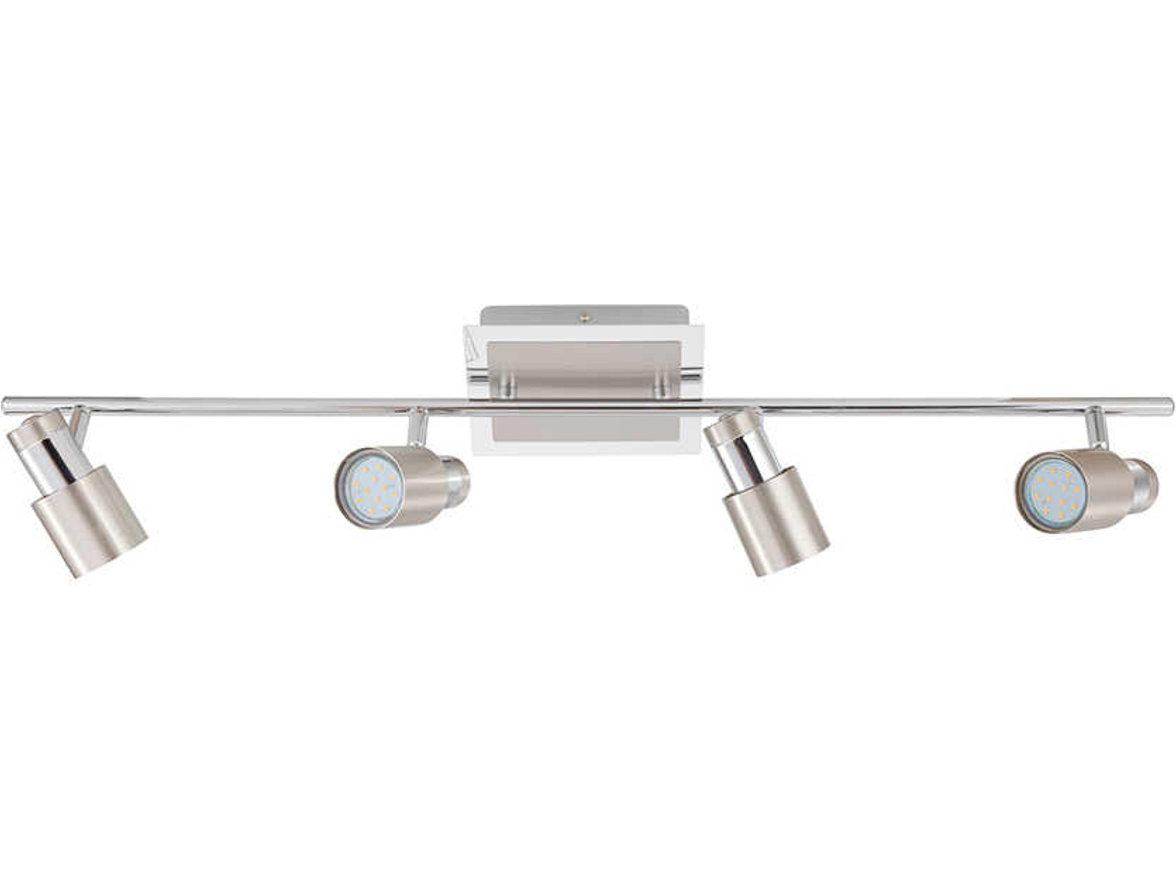 Davida 4-Light Matte Nickel Chrome Bell Track & Rail Light