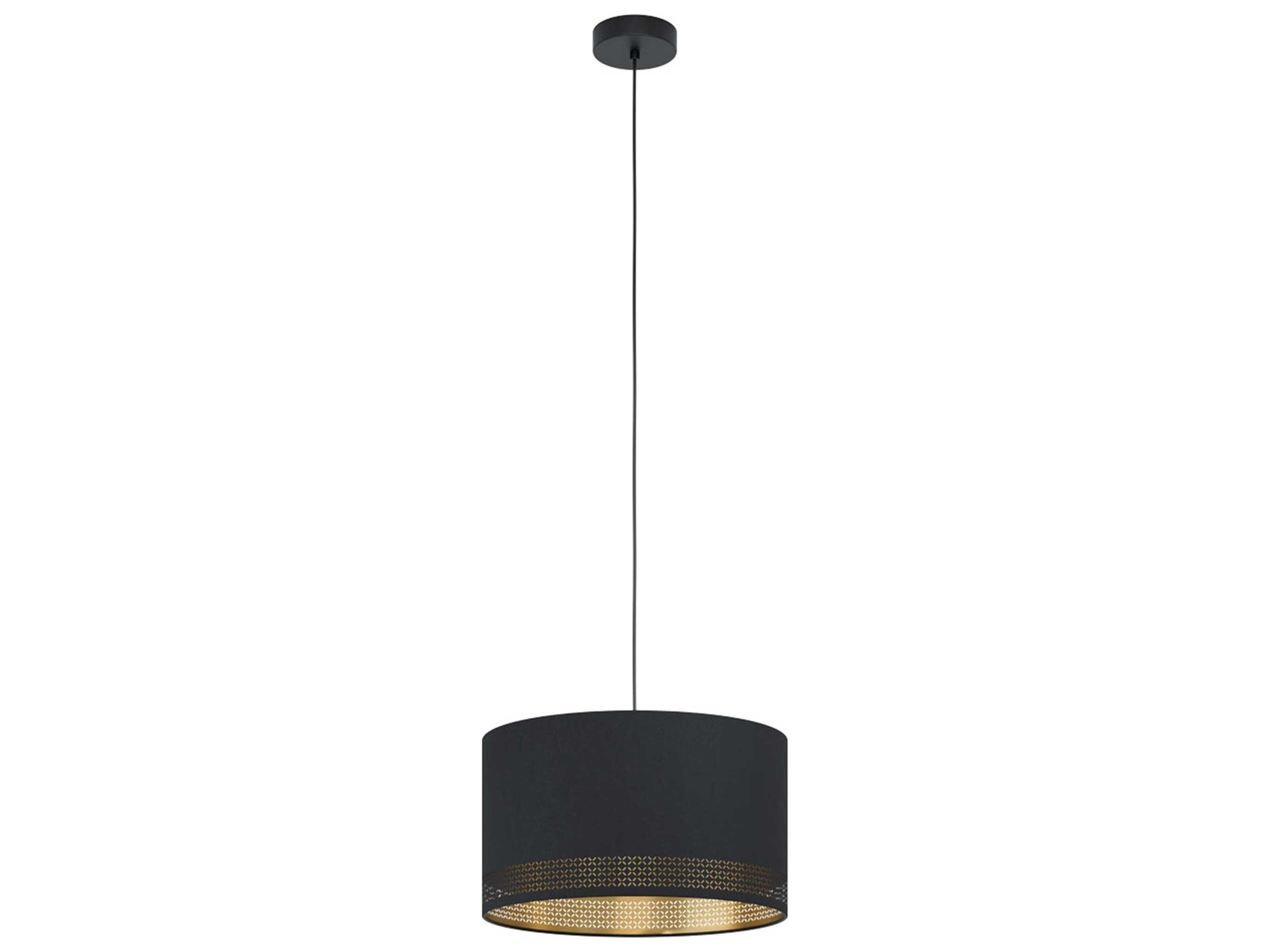 Esteperra 1-Light Black Drum Pendant
