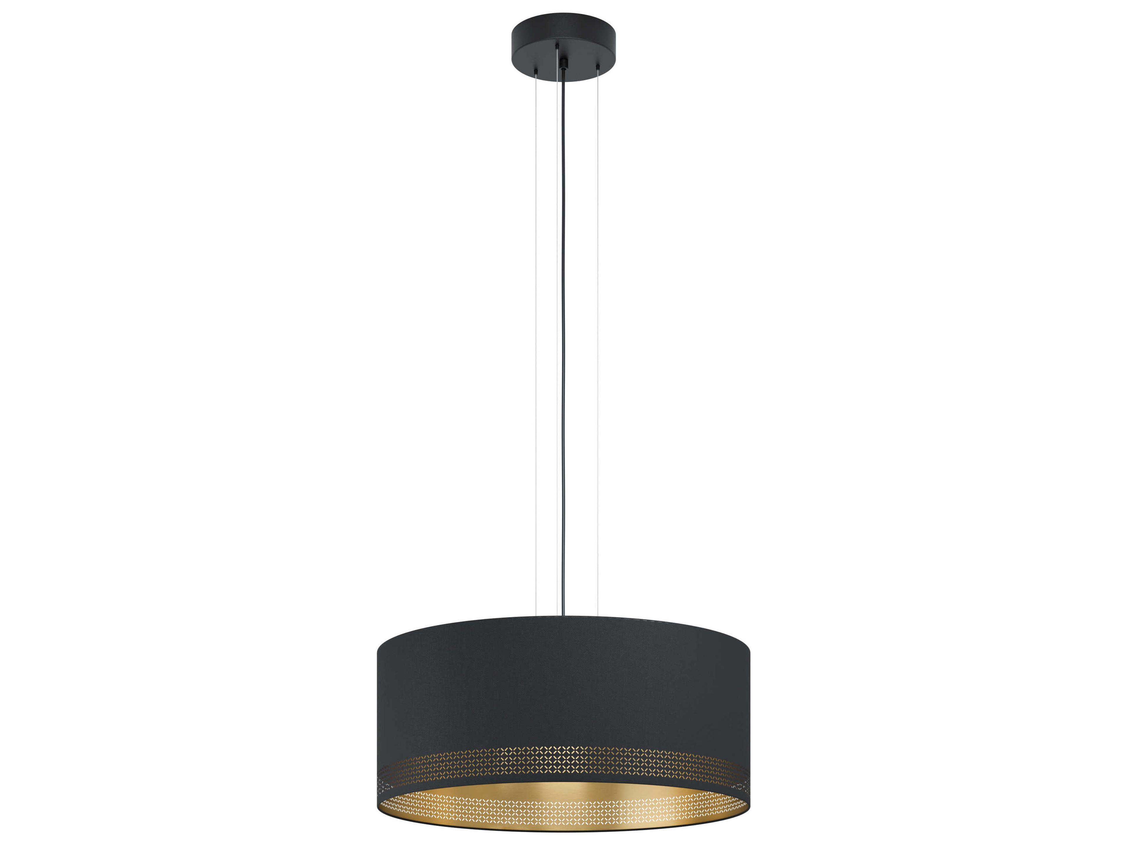 Esteperra 1-Light Black Drum Pendant