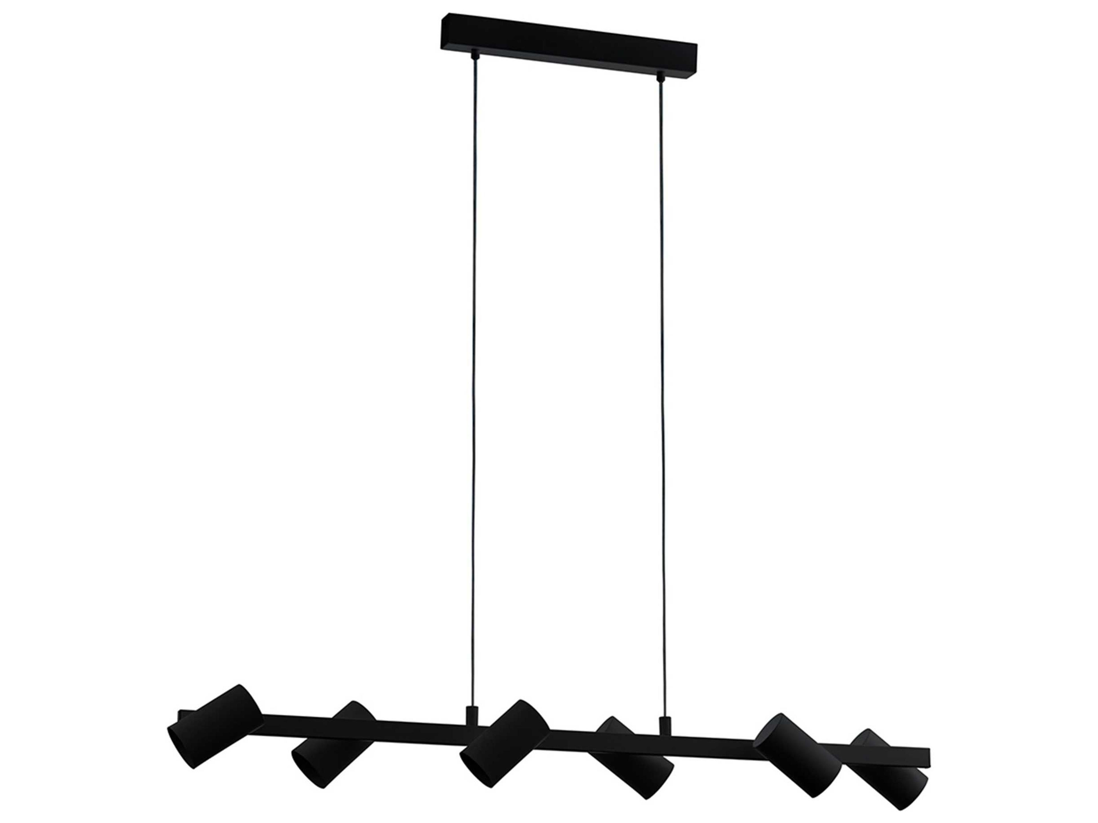 Gatuela 6-Light Black Cylinder Island Pendant