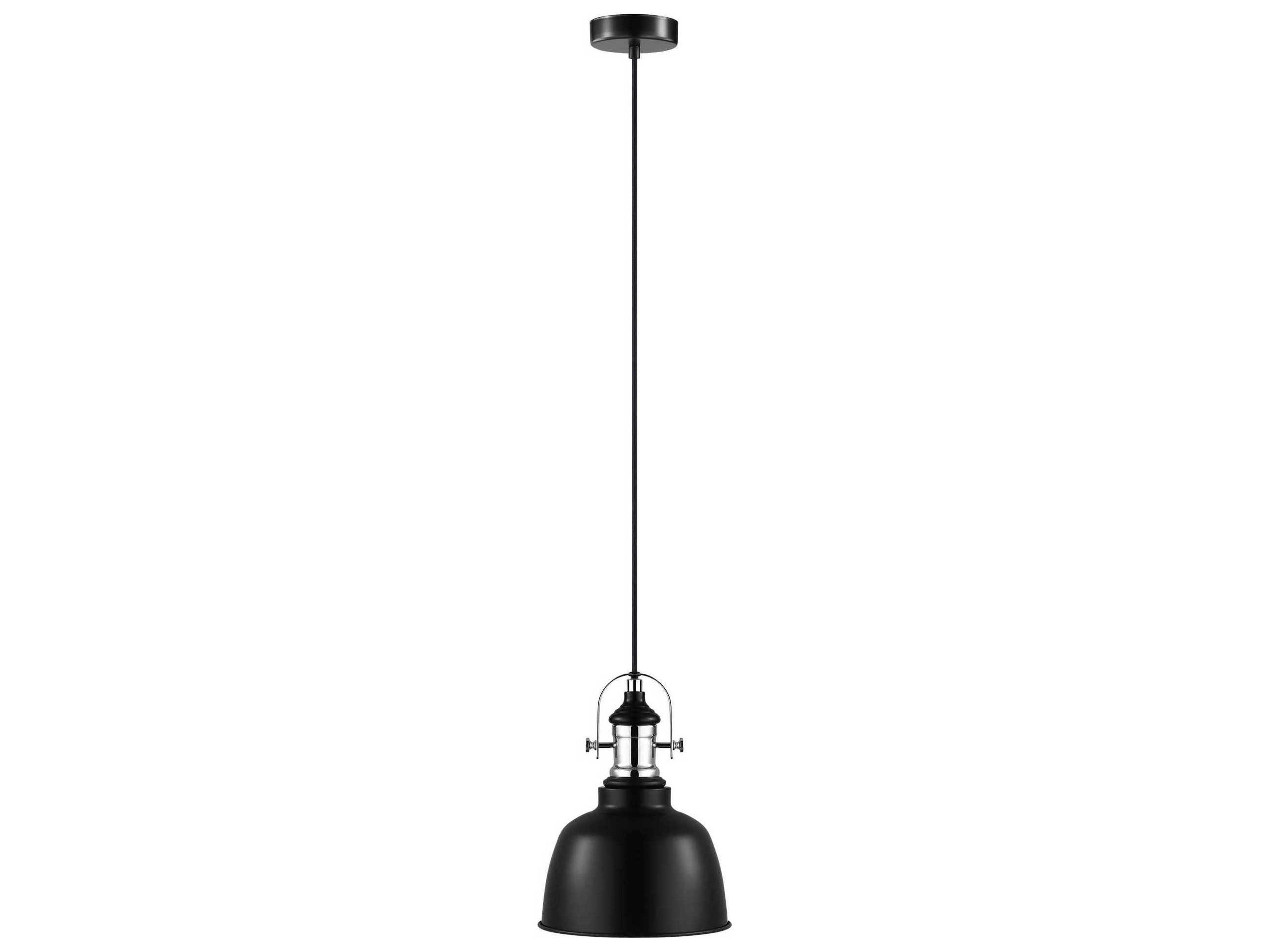 Gilwell 1-Light Black Dome Mini Pendant