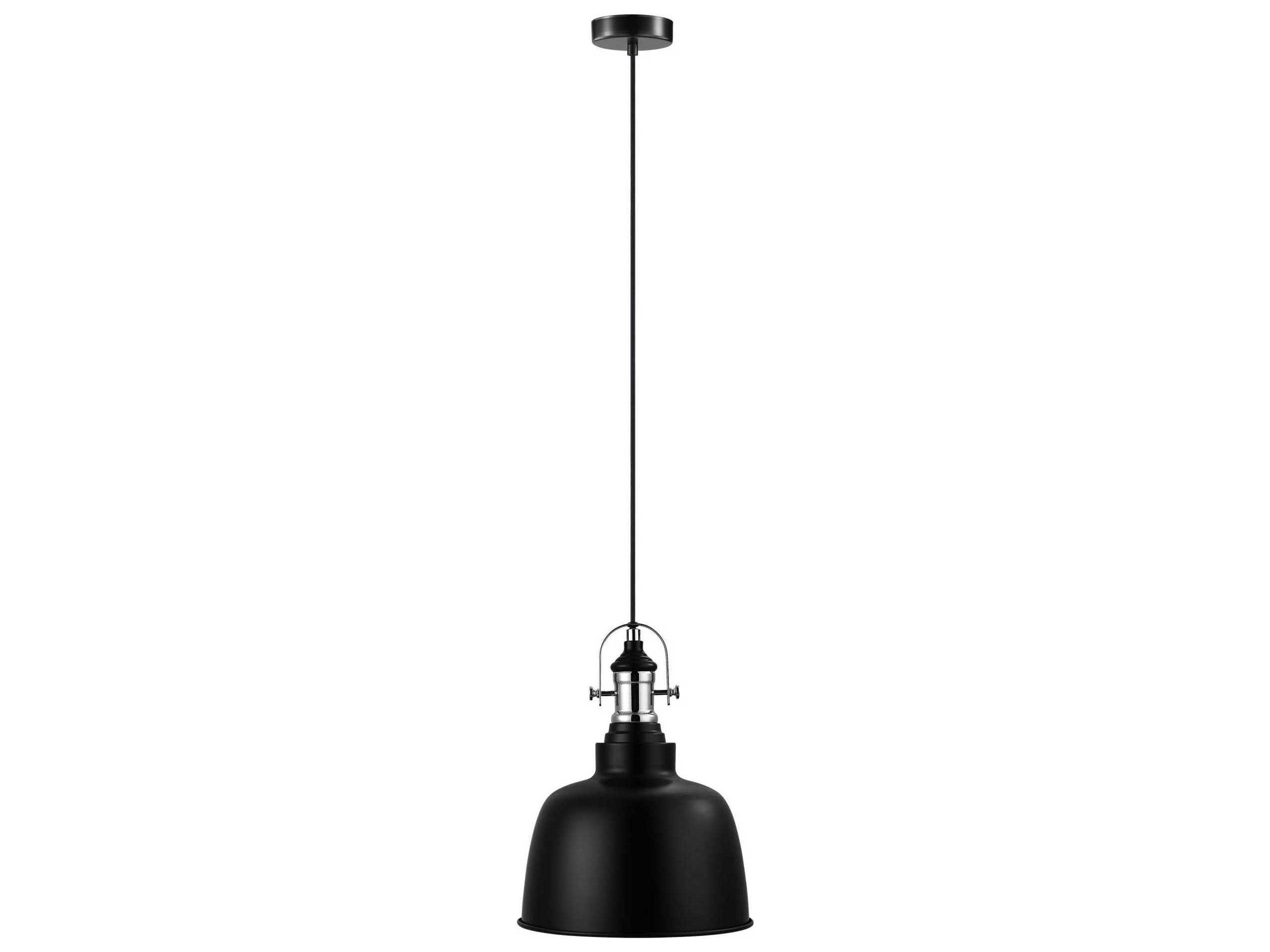 Gilwell 1-Light Black Dome Mini Pendant
