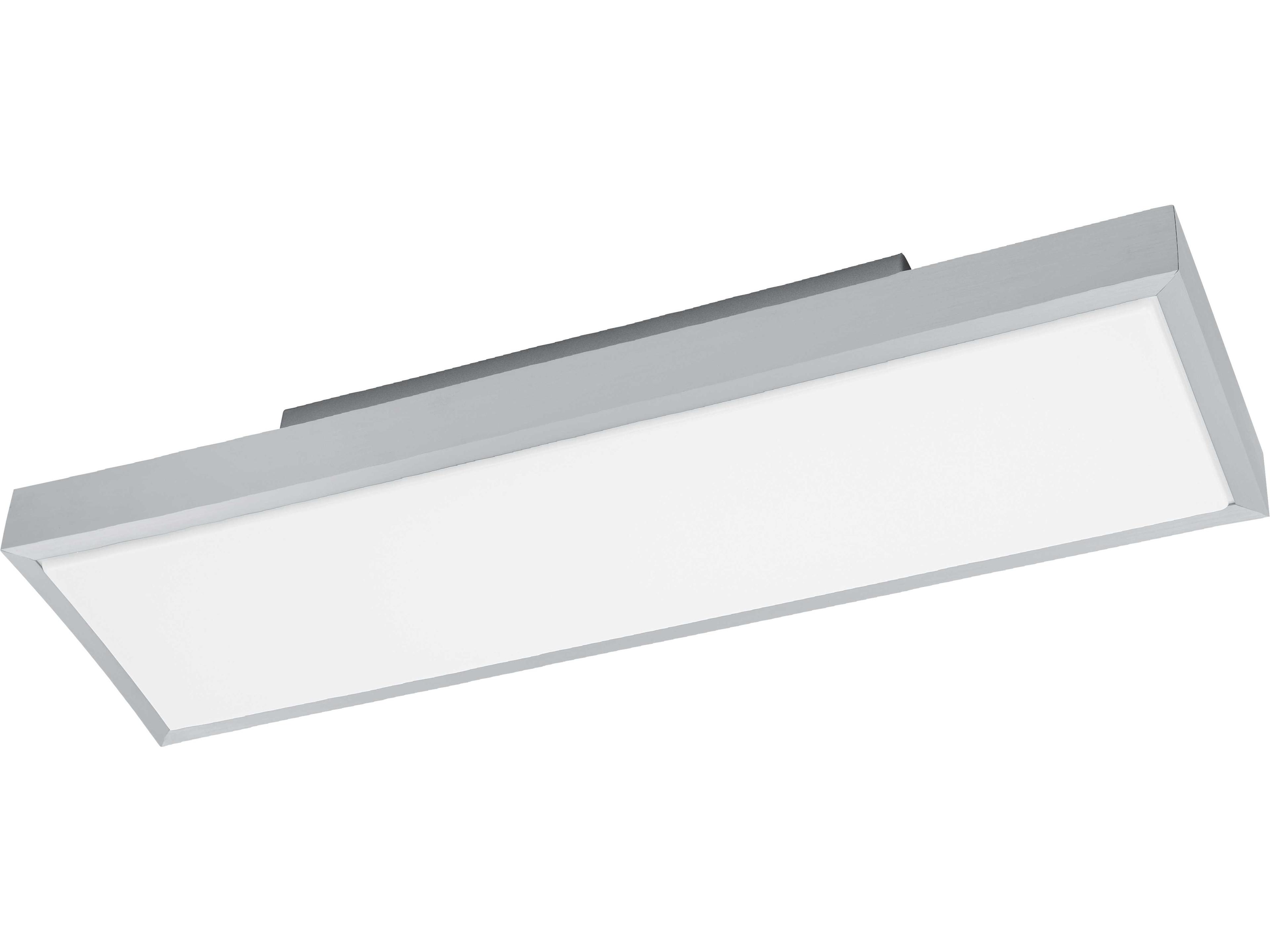 Eglo Idun 1-Light Brushed Aluminum Silver Flush Mount