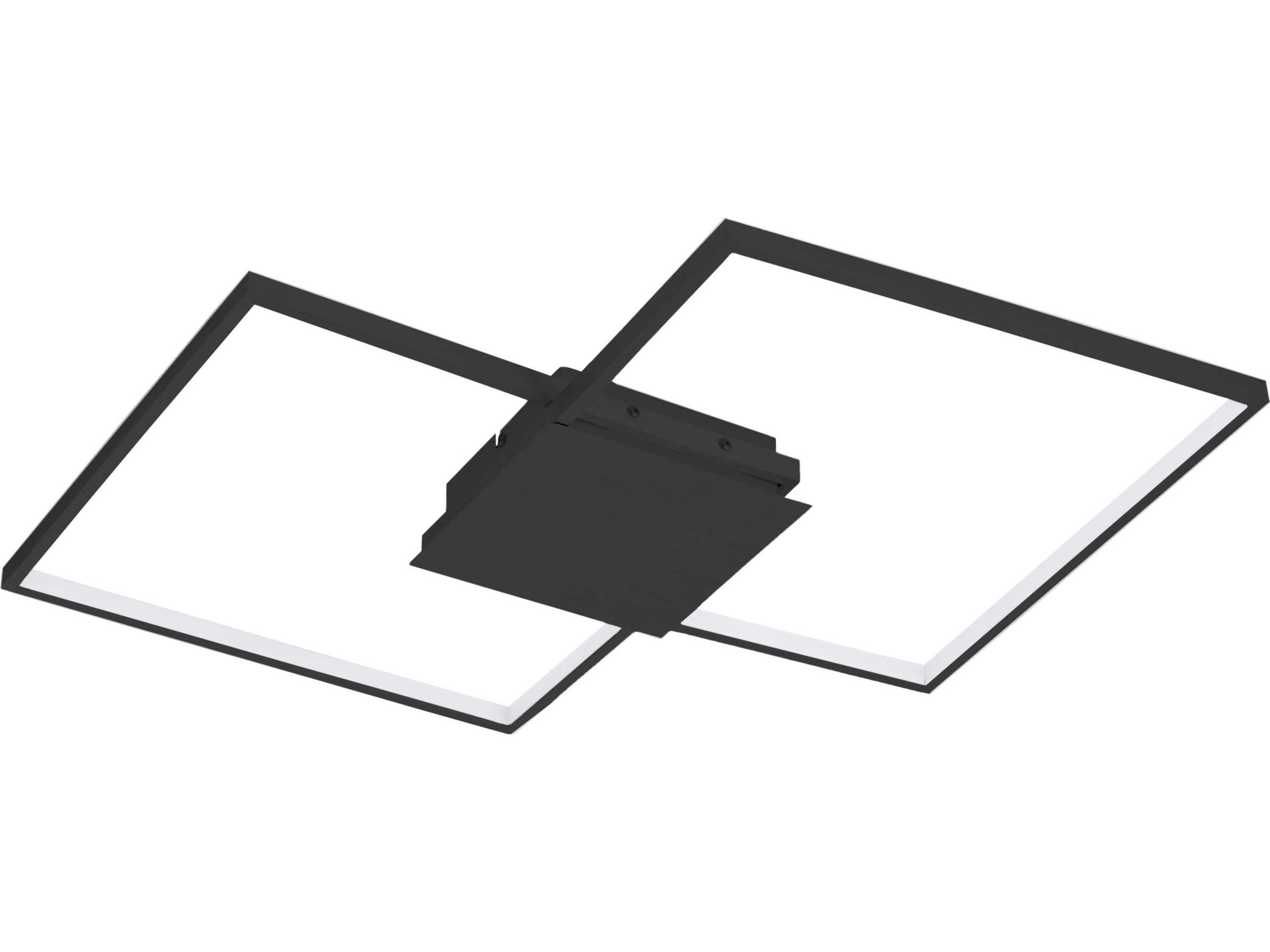 Milanius Matte Black Geometric Flush Mount