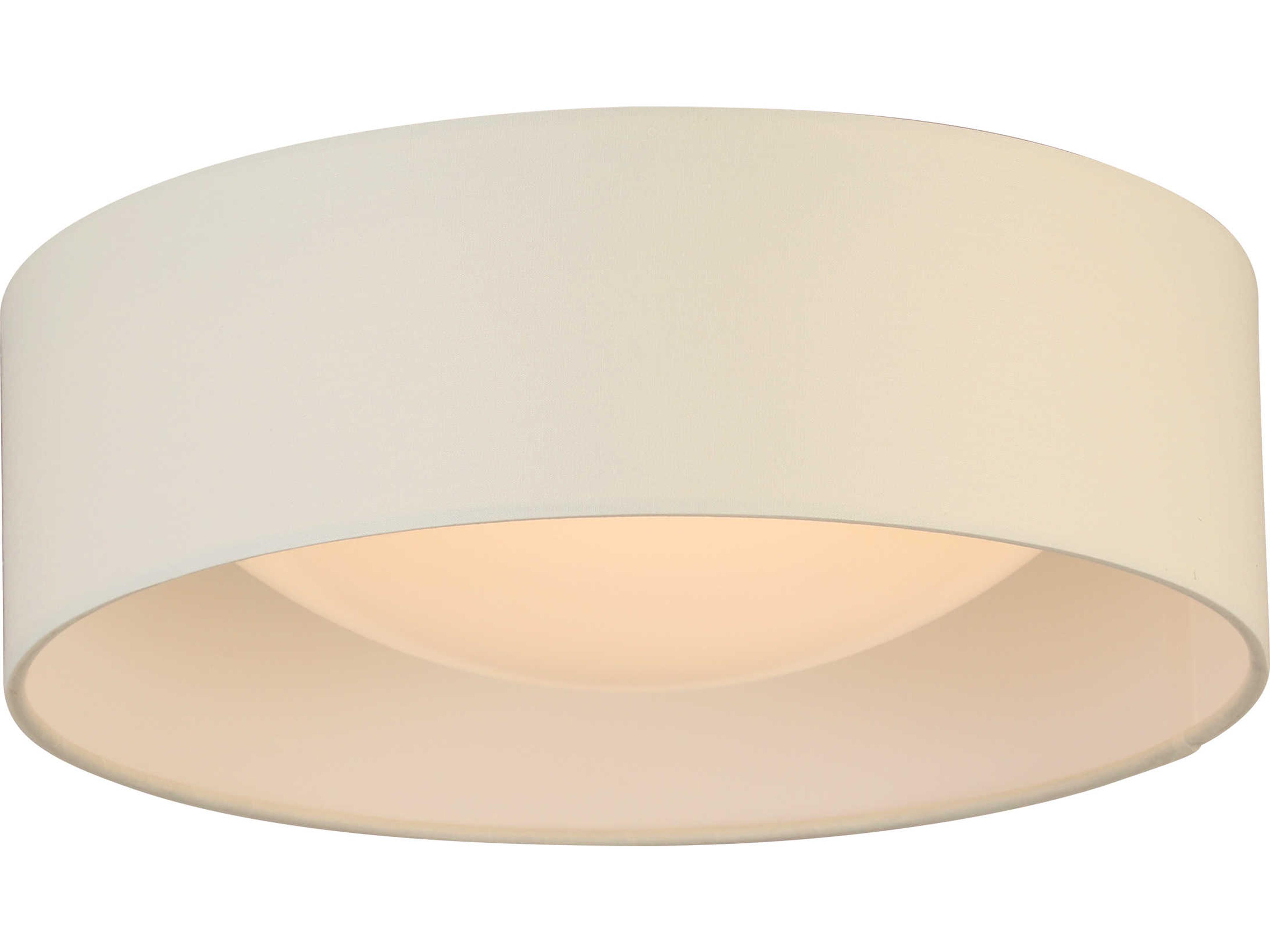 Orme 1-Light White Drum Flush Mount