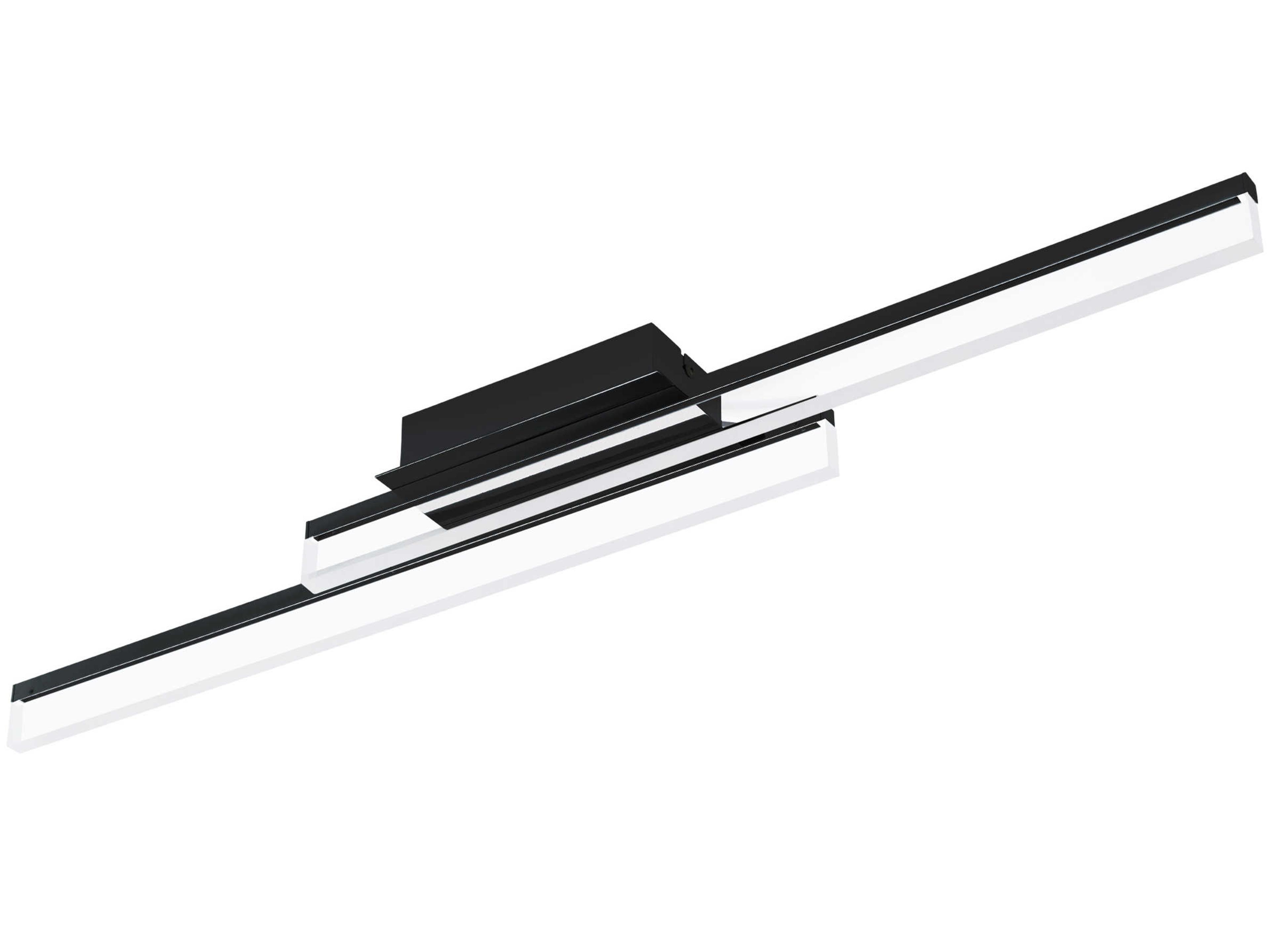 Palmital 1-Light Matte Black Linear Semi Flush Mount