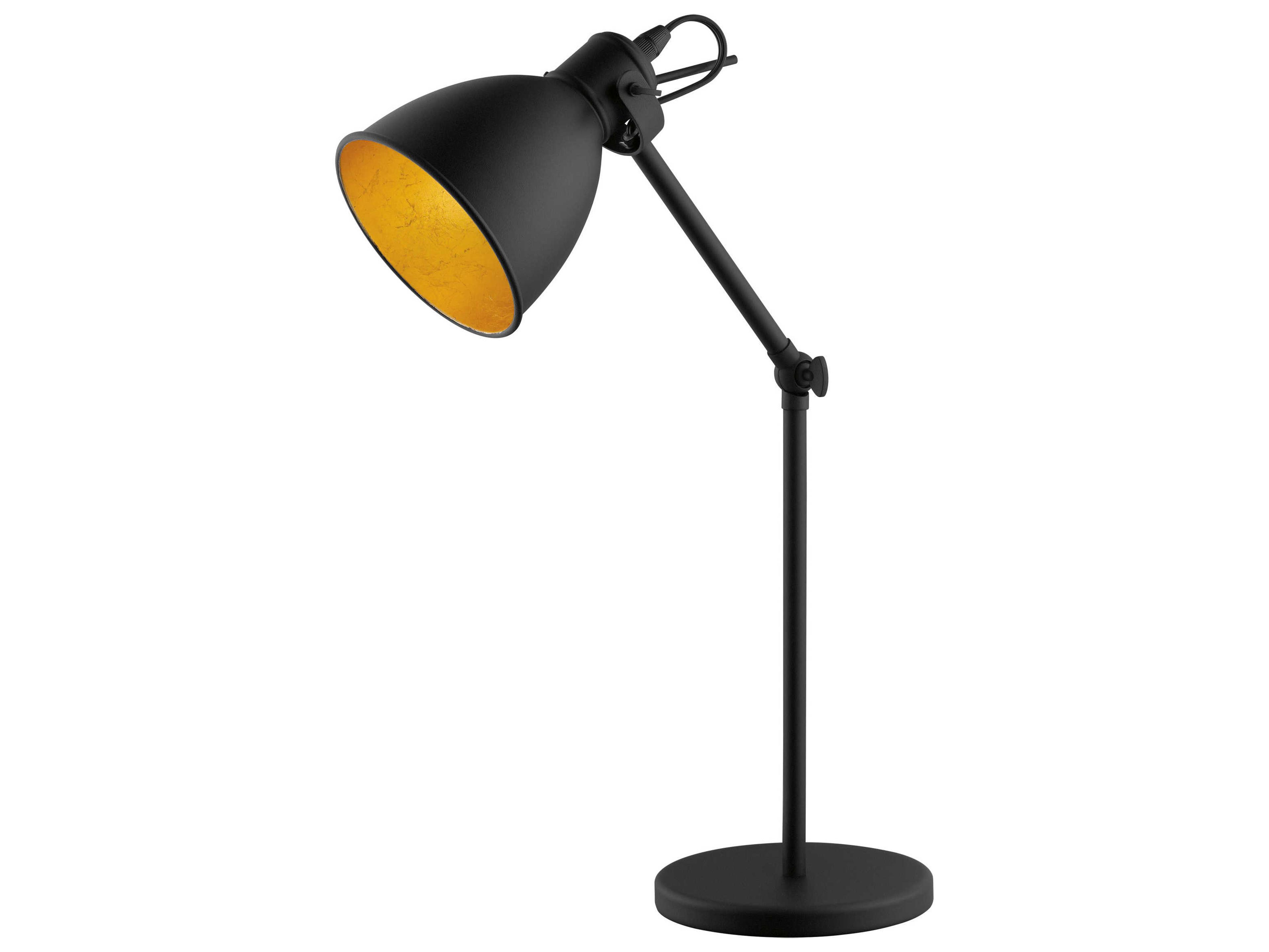 Priddy Black Gold Exterior Interior Metal Desk Lamp