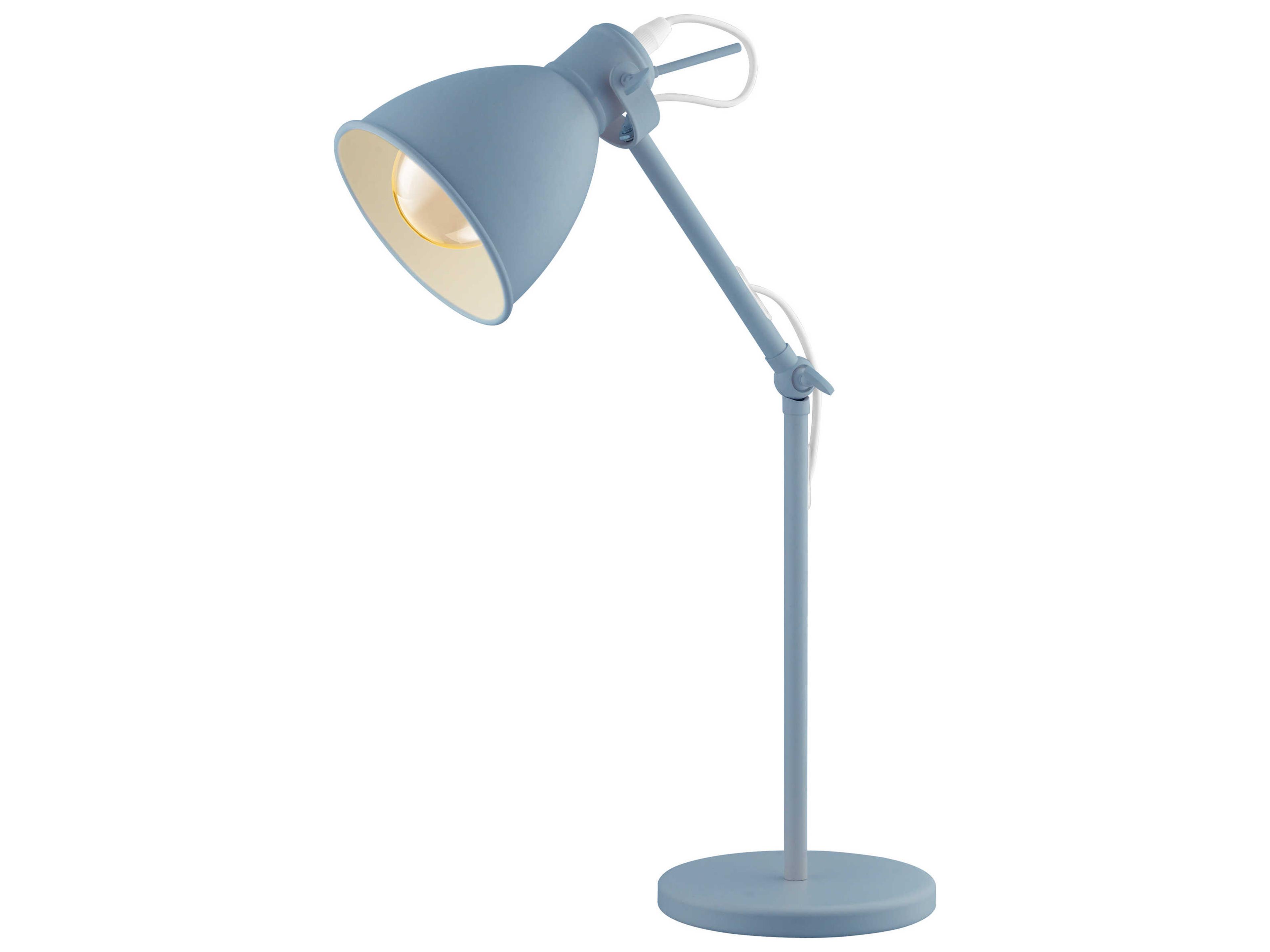 Priddy Pastel Light Blue Metal Desk Lamp