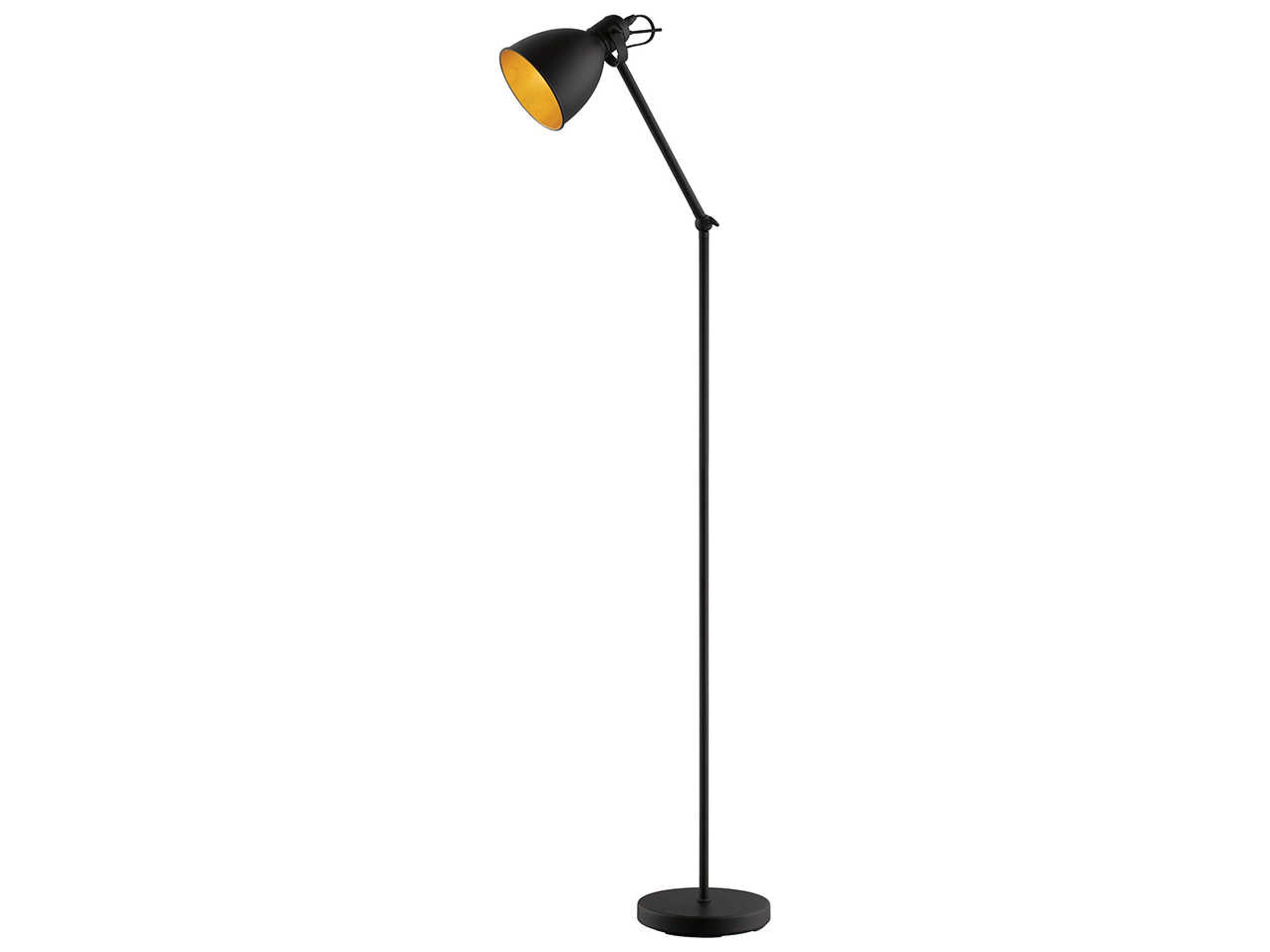 Priddy Black Gold Exterior Interior Metal Floor Lamp