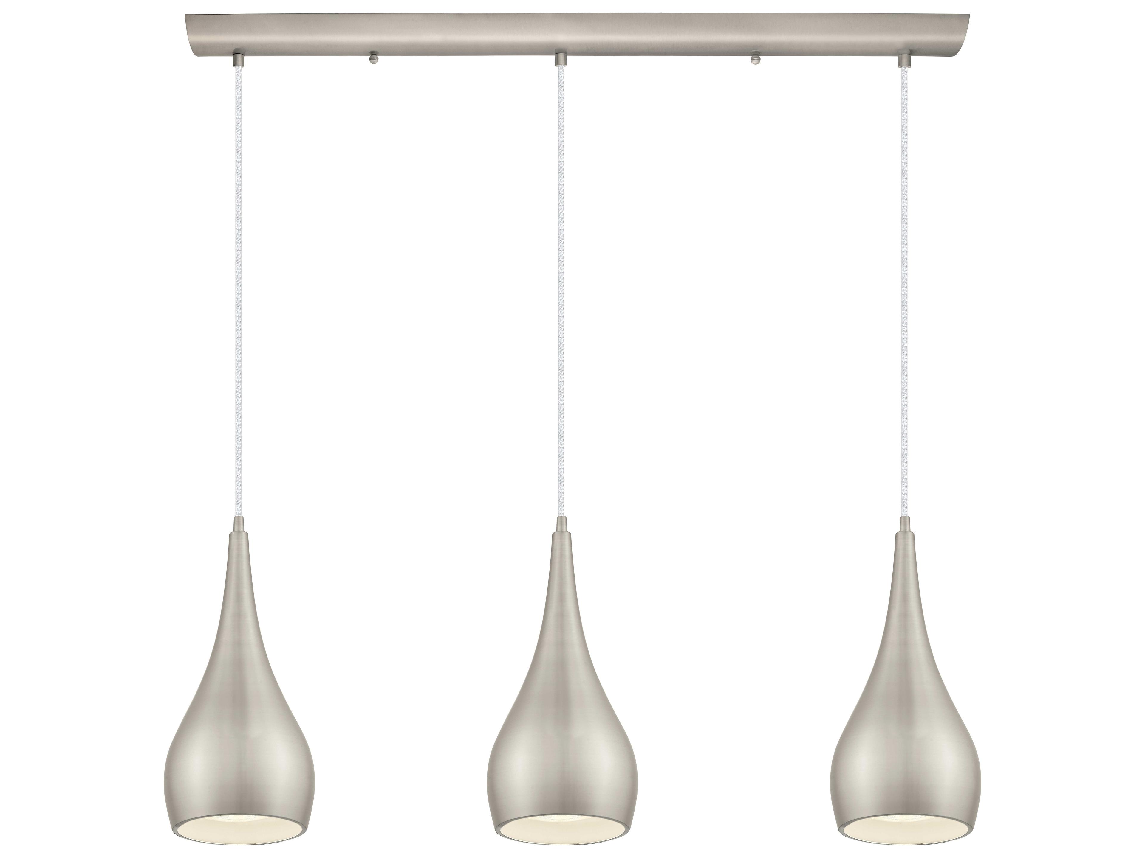 Reale 3-Light Matte Nickel Island Pendant