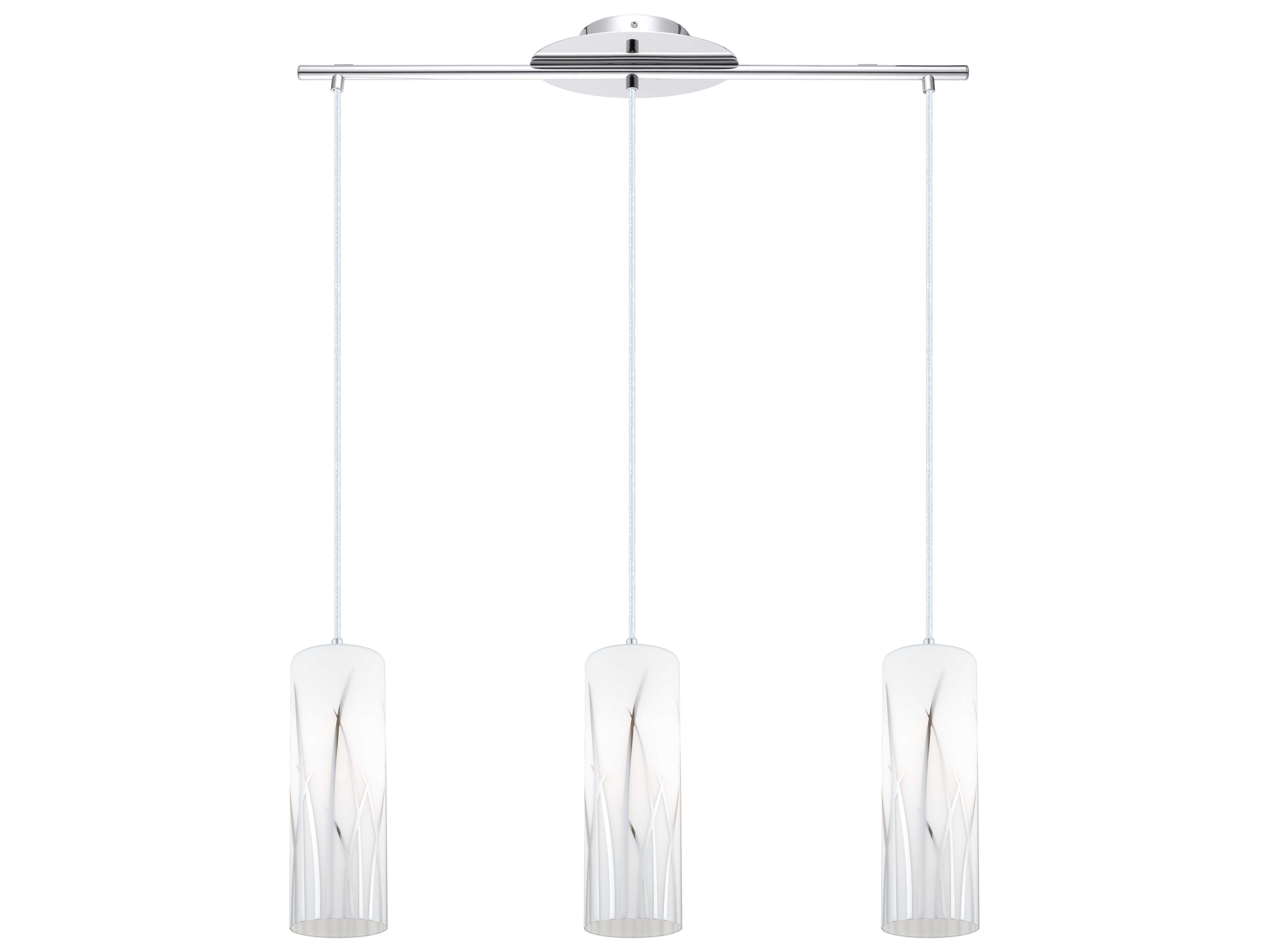 Rivato 3-Light Chrome Cylinder Island Pendant