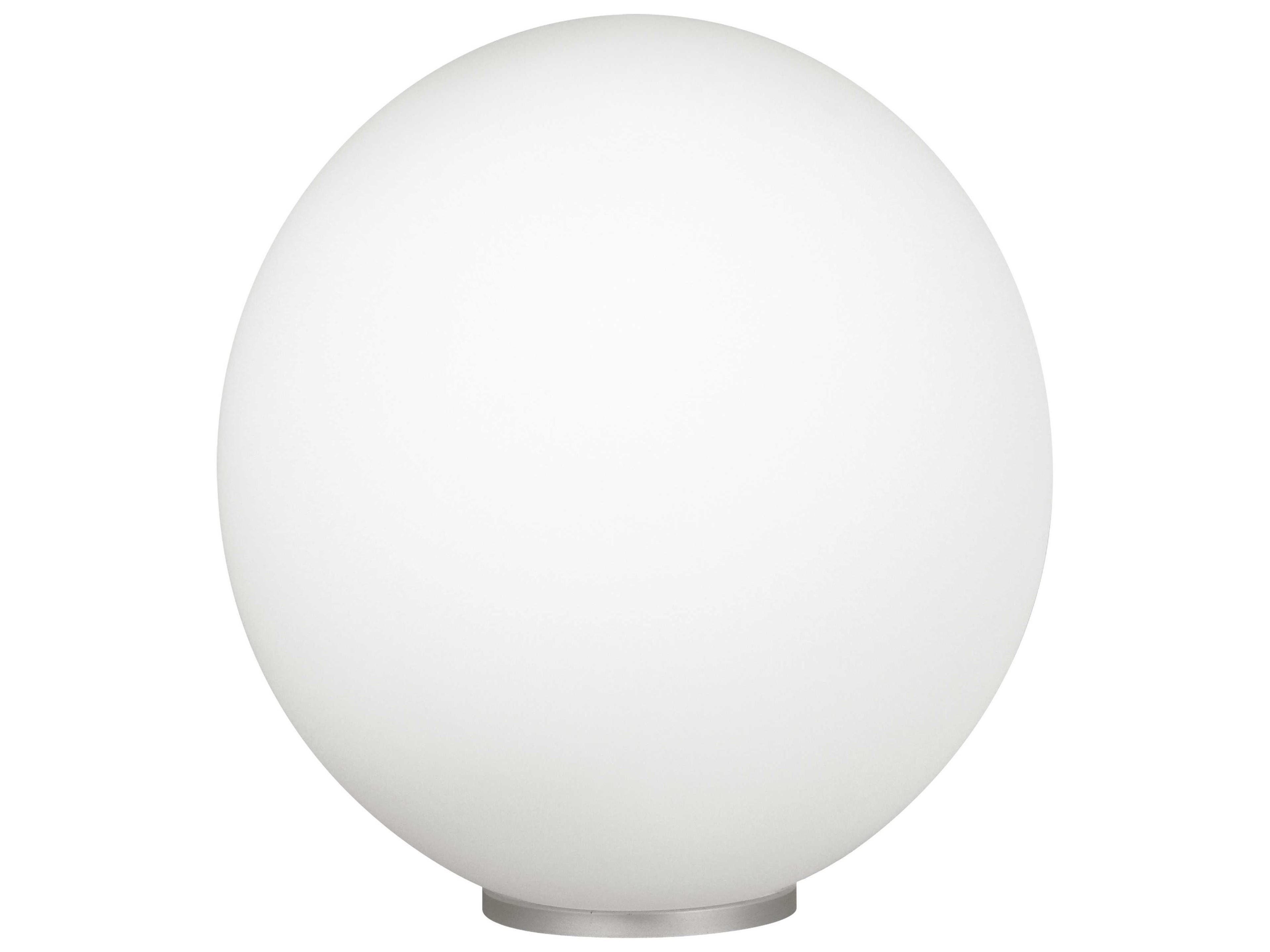 Rondo Silver Opal Frosted Glass Table Lamp