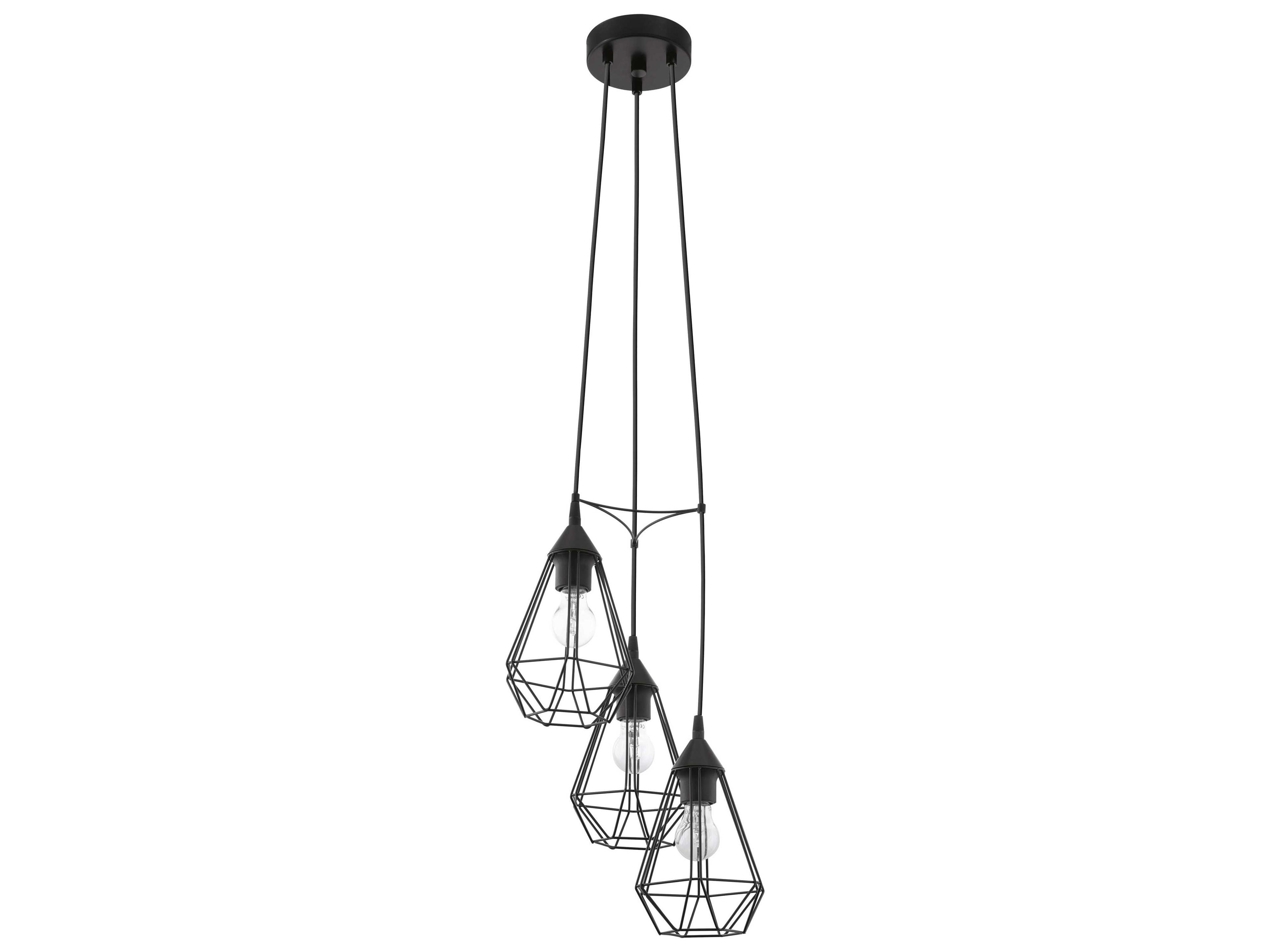 Tarbes 3-Light Matte Black Pendant