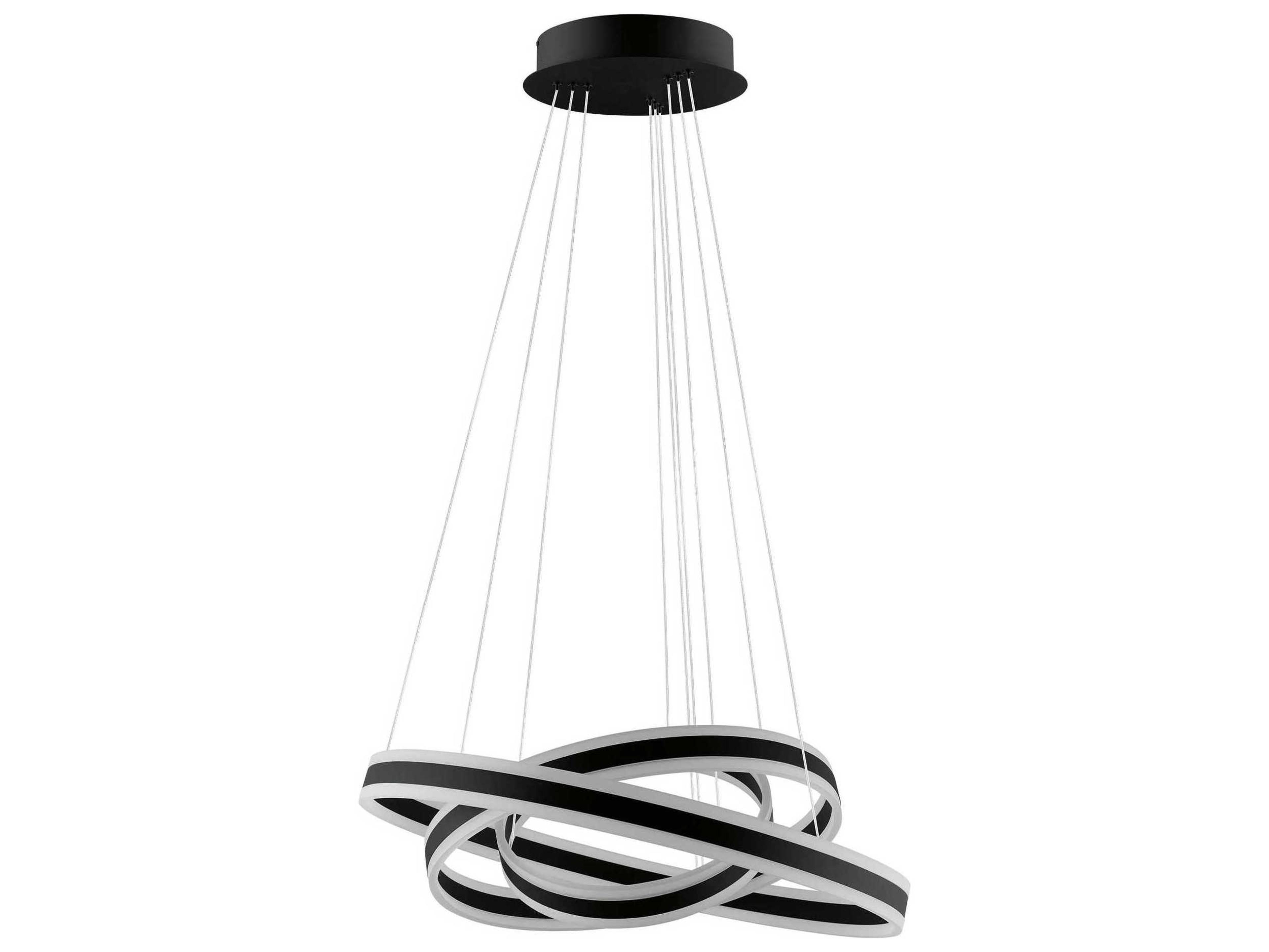 Tonarella 3-Light Black Round Pendant