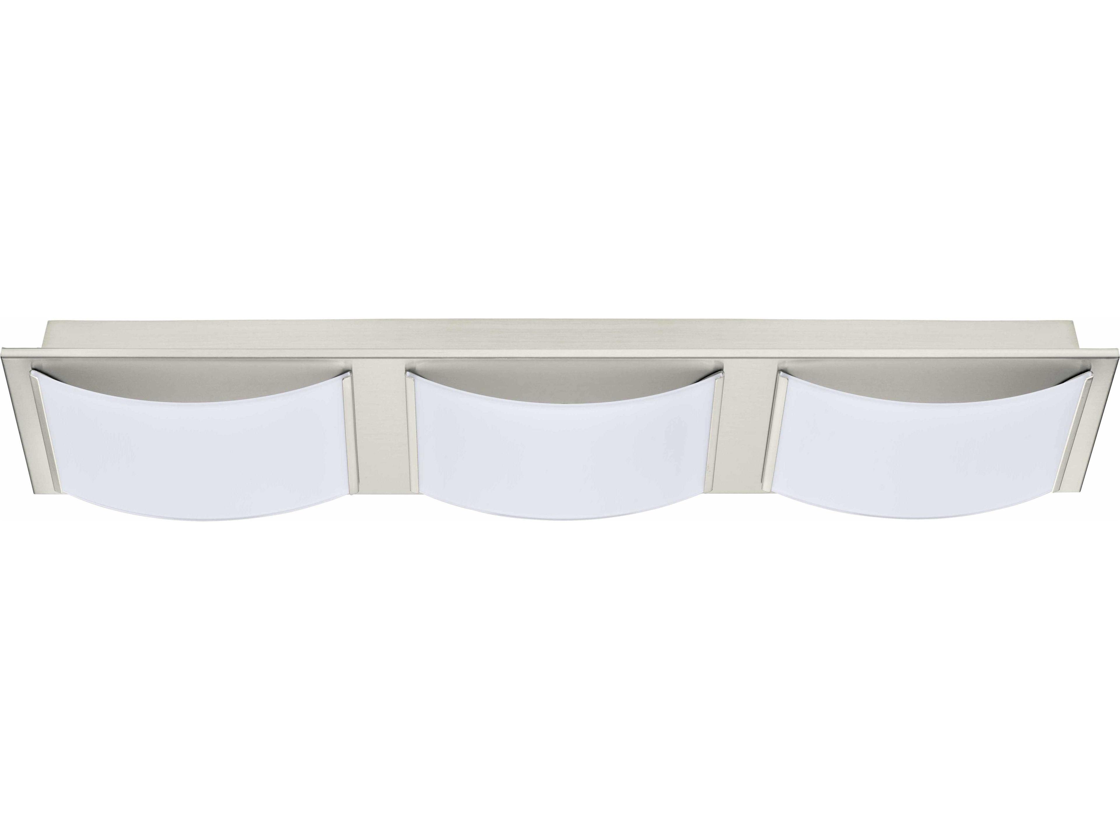 Wasao 3-Light Matte Nickel Vanity Light