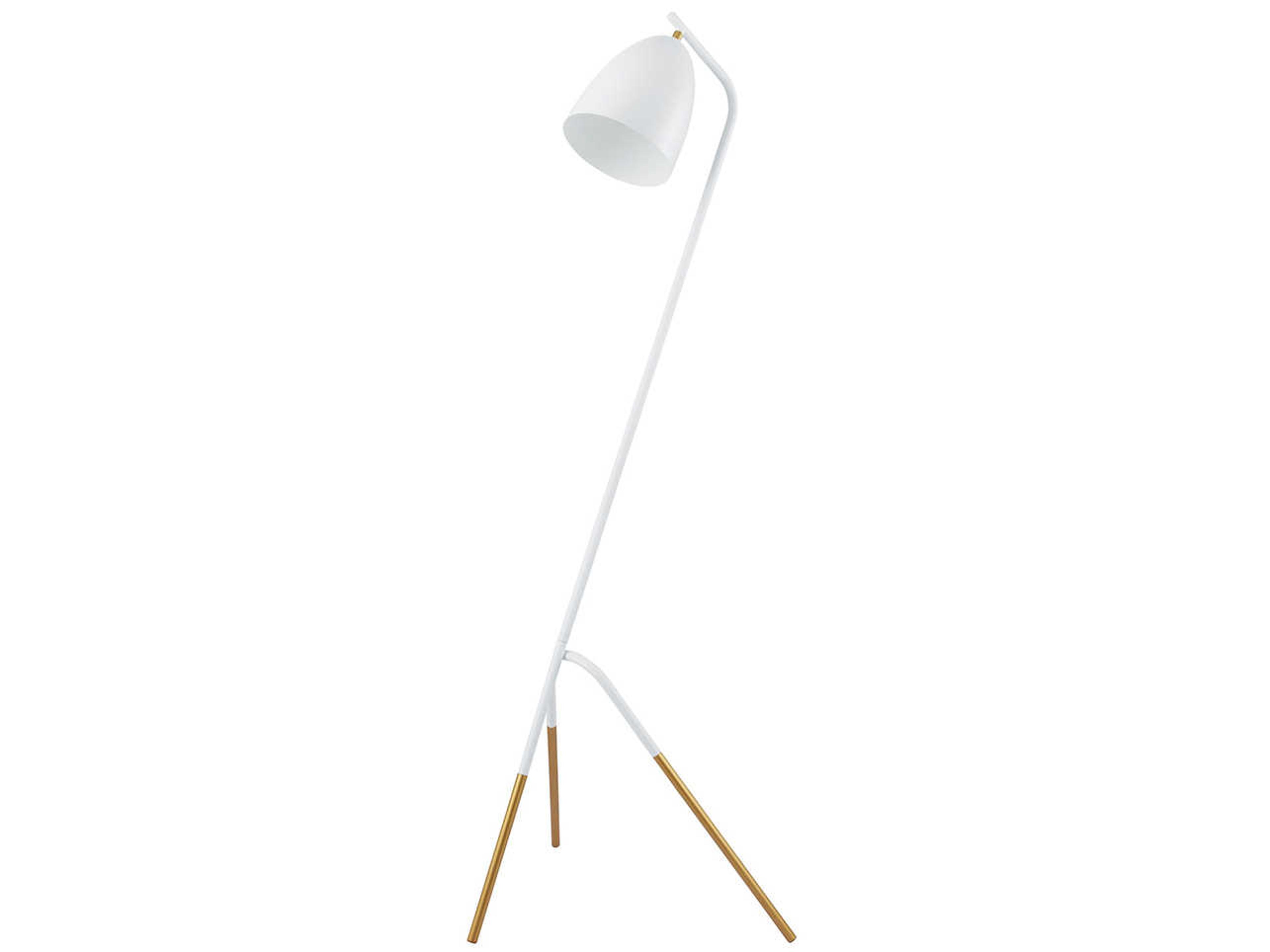 Westlinton White Gold Leaf Metal Floor Lamp