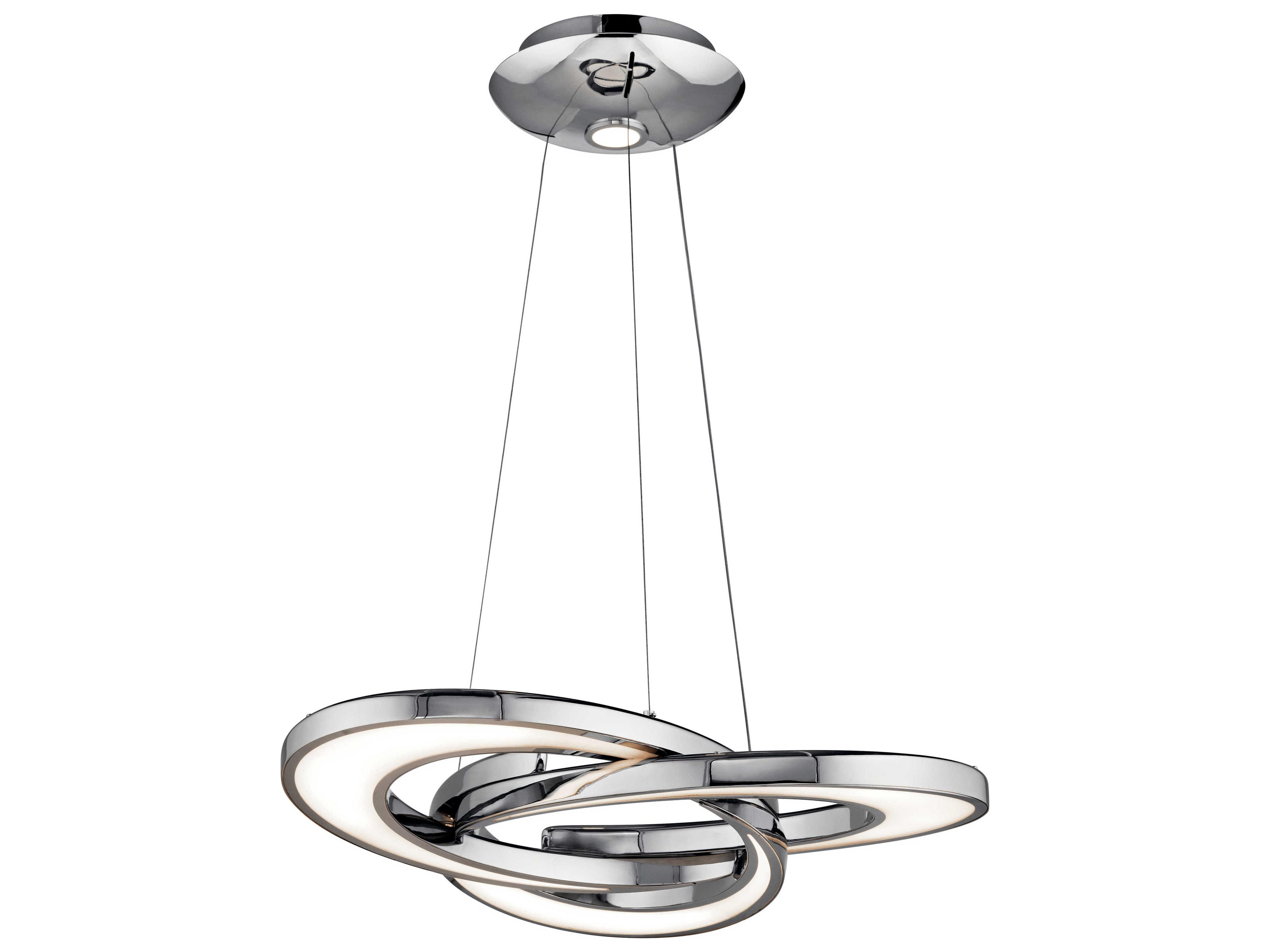 Destiny 4-Light Chrome LED Geometric Round Pendant