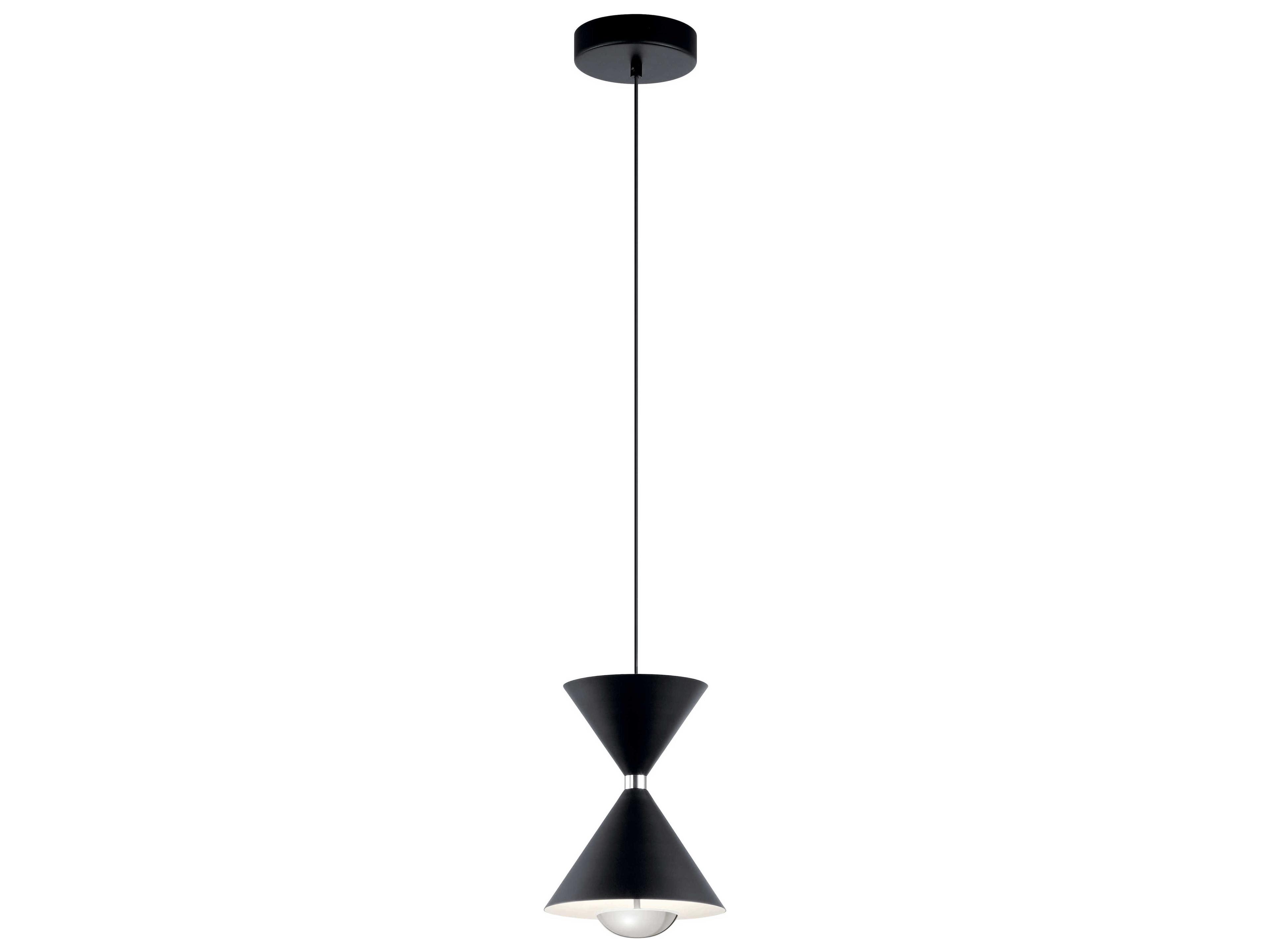 Kordan 1-Light Matte Black Nickel LED Geometric Mini Pendant