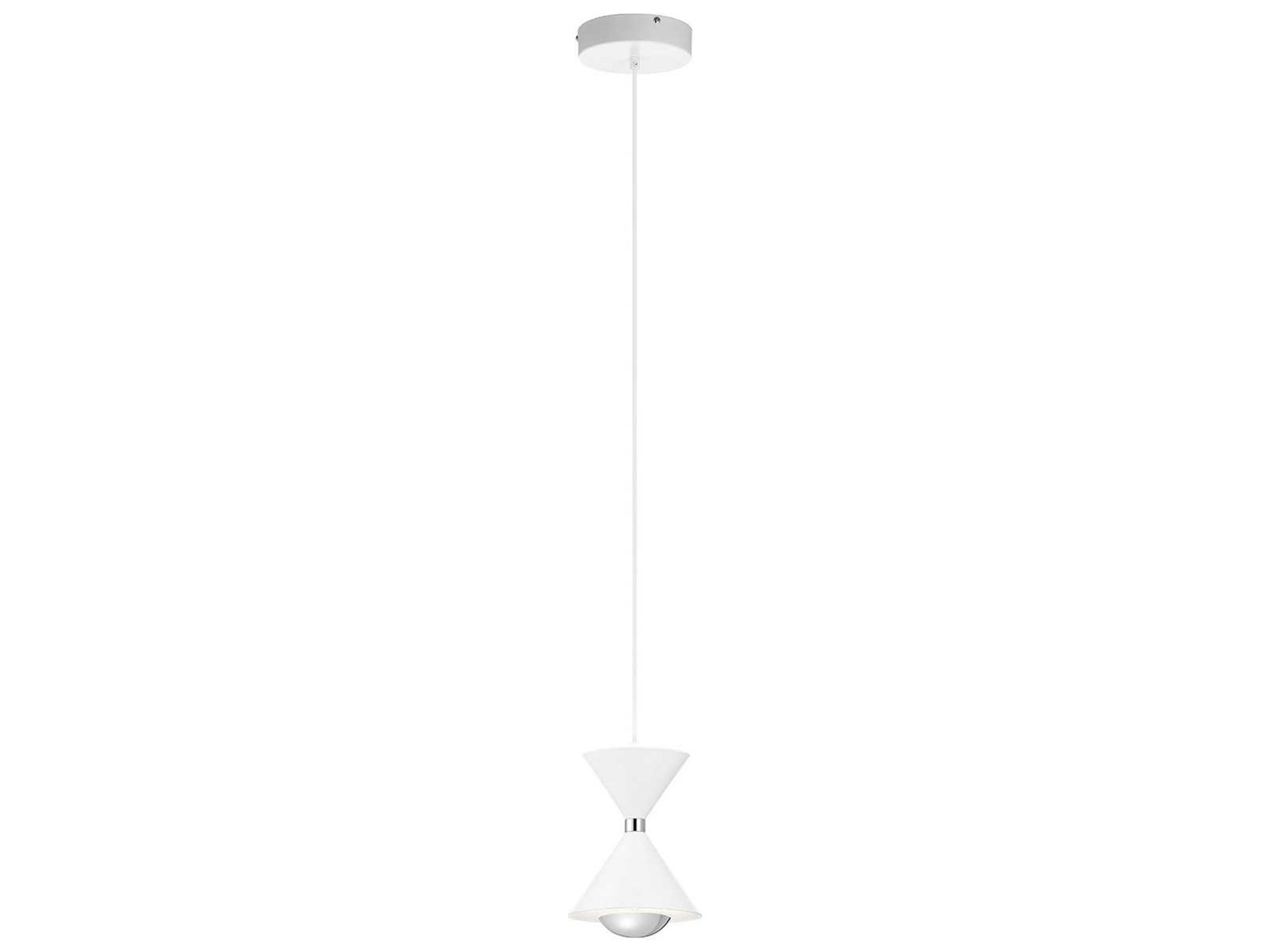 Kordan 1-Light Matte White LED Geometric Mini Pendant