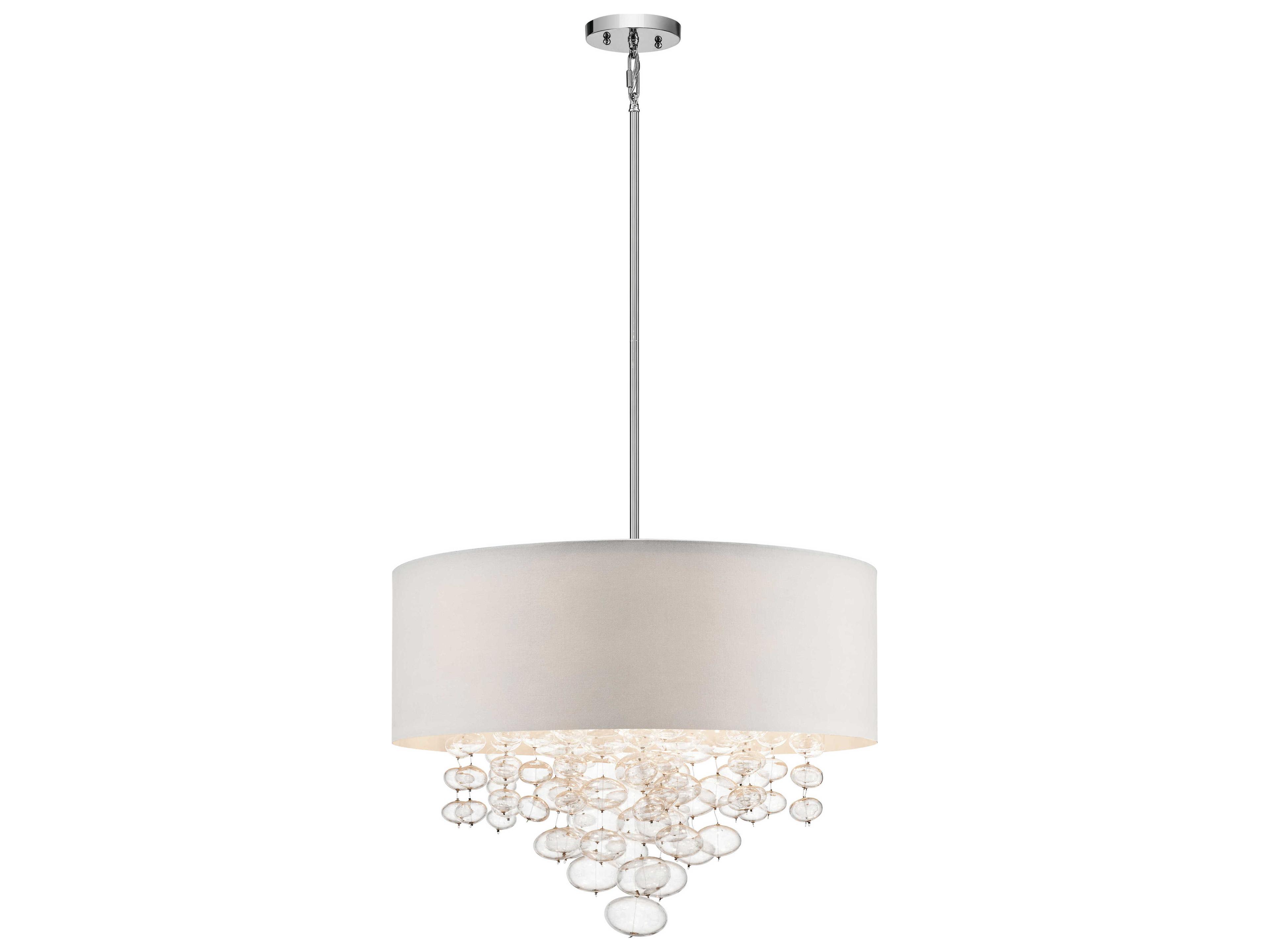 Elan Piatt 5-Light Chrome Glass Globe Pendant