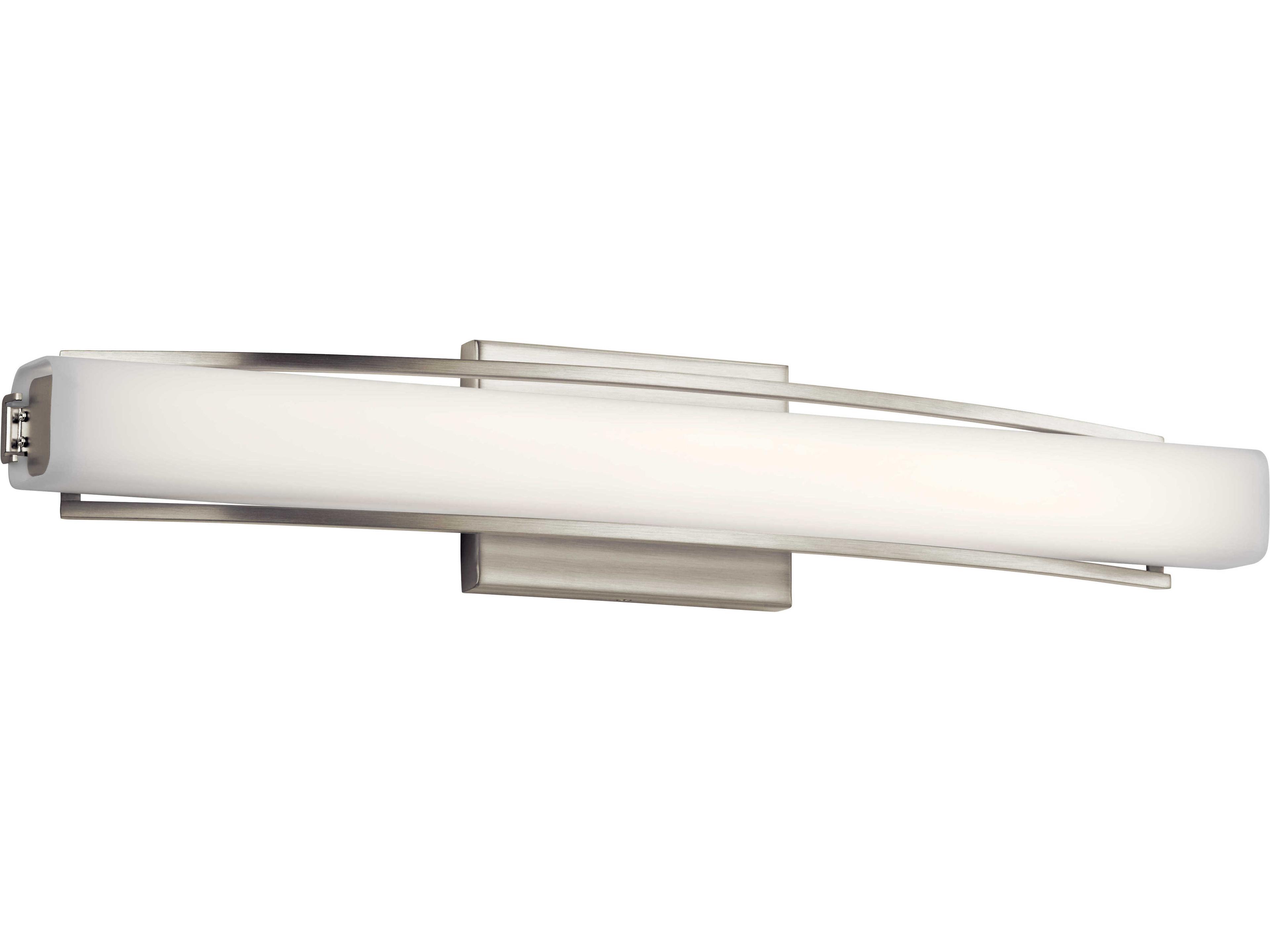 Rowan 1-Light Brushed Nickel Glass LED Vanity Light
