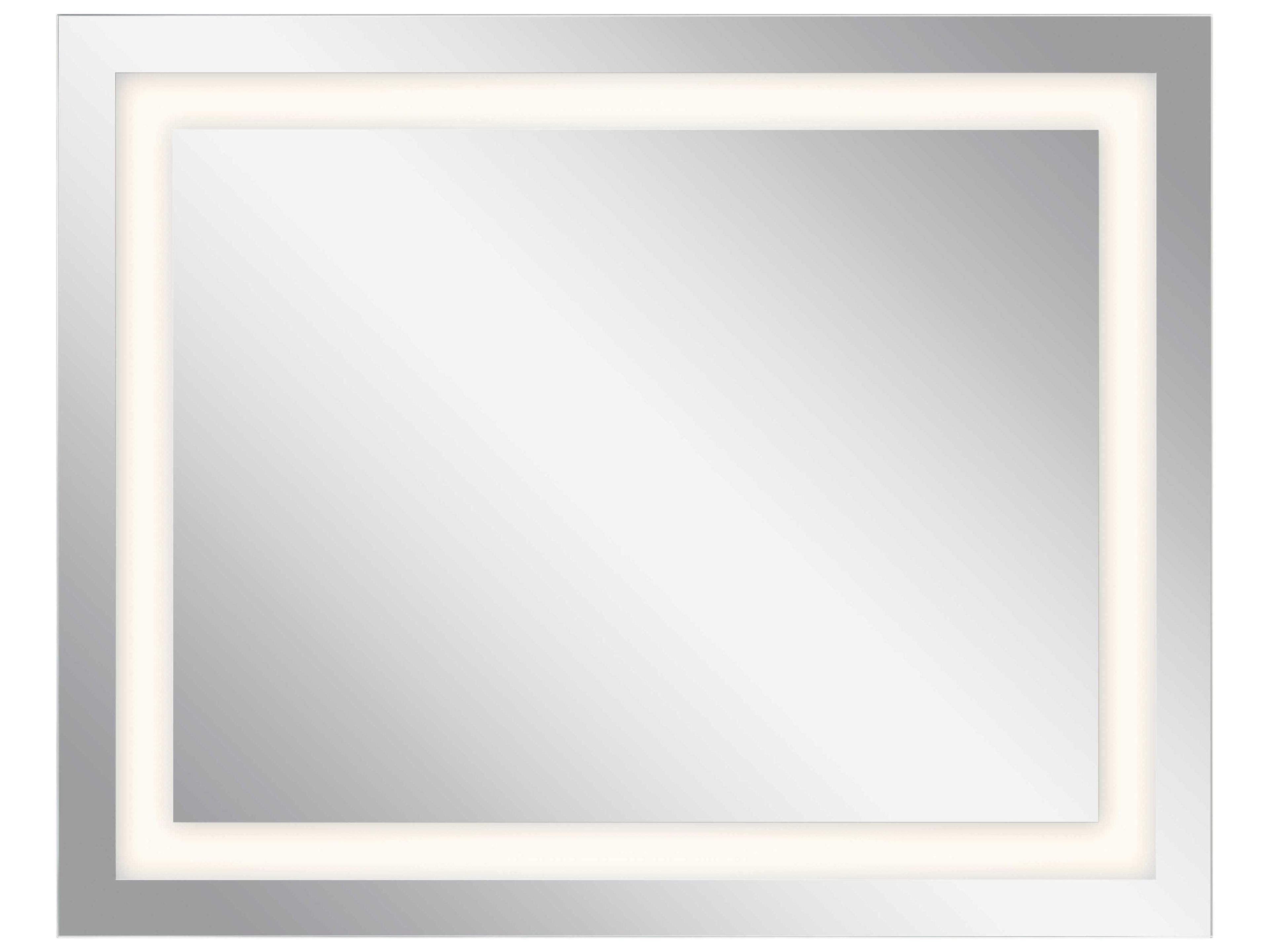 Frosted Rectangular LED Backlit Wall Mirror