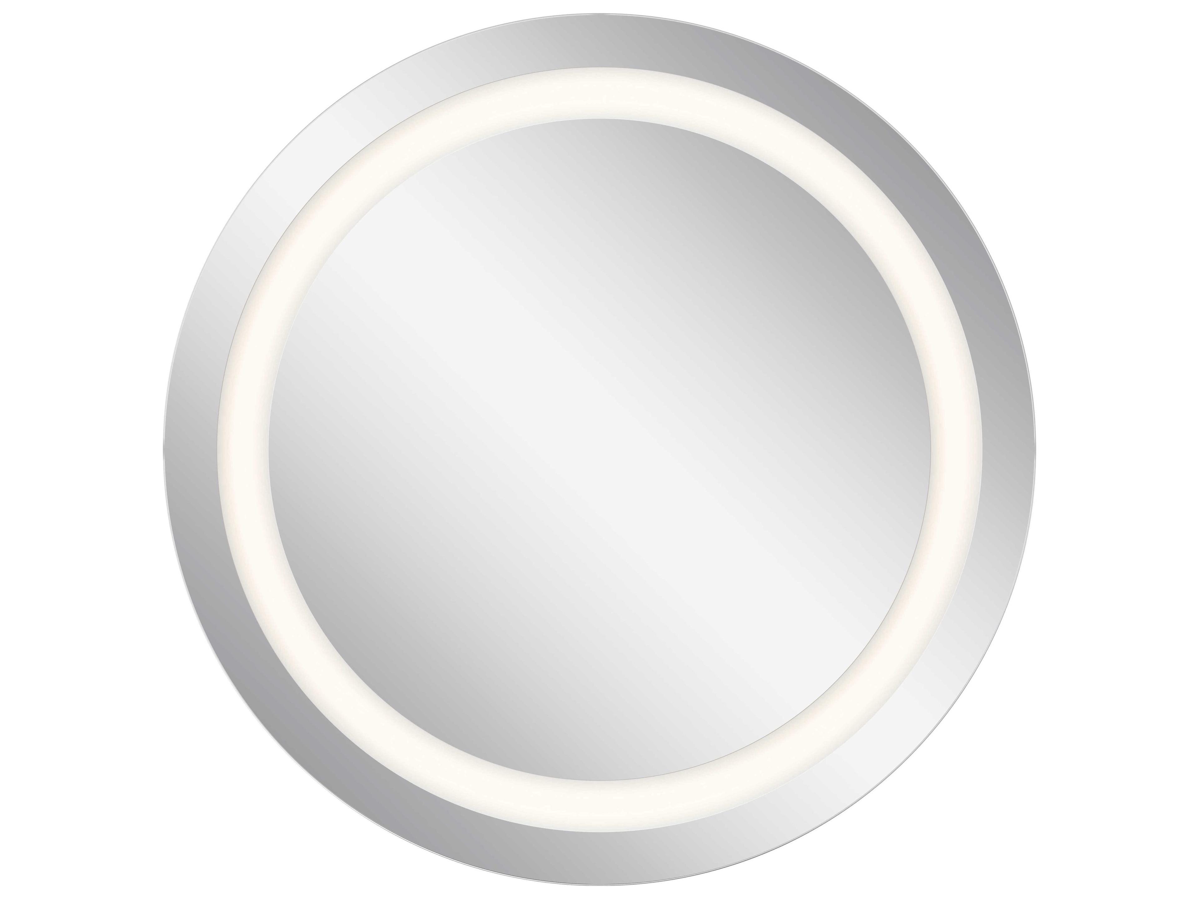 Frosted Round LED Backlit Wall Mirror
