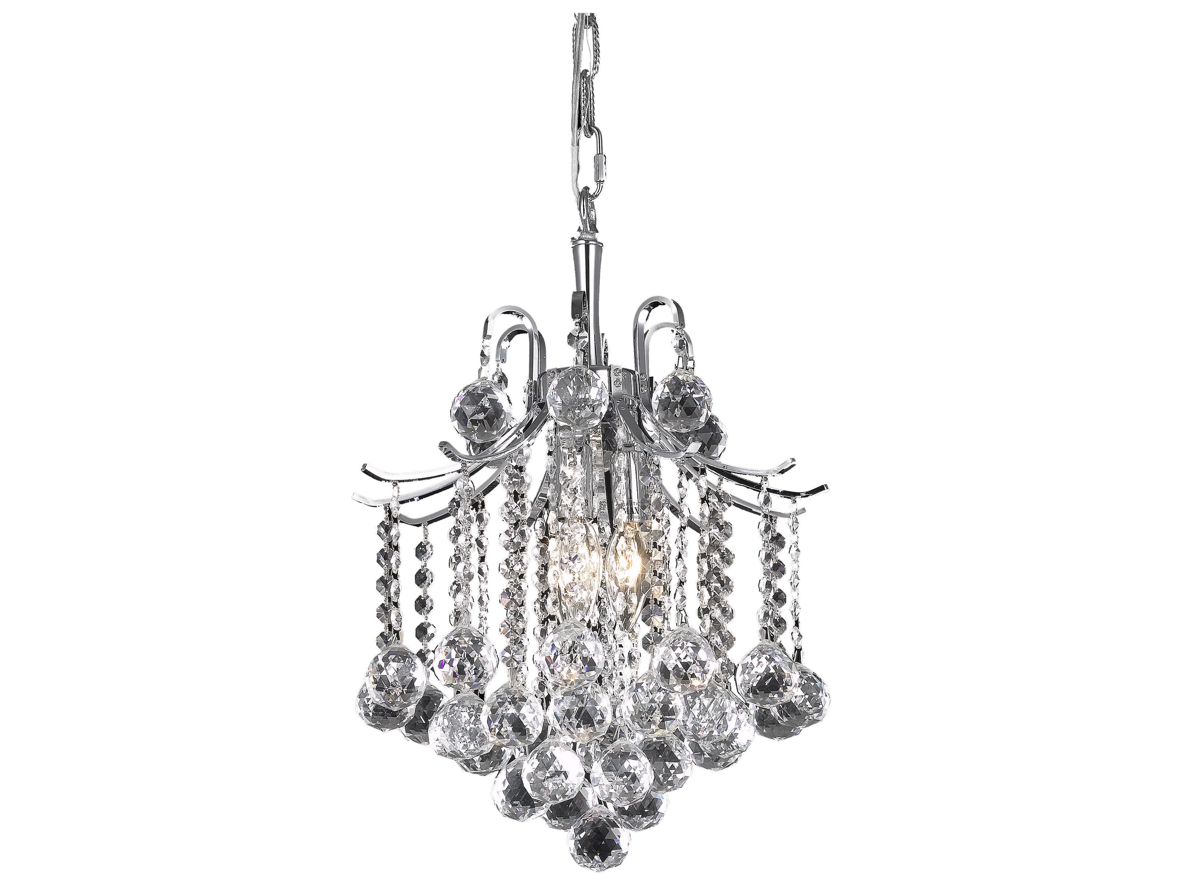 Amelia 3-Light Chrome Crystal Mini Pendant