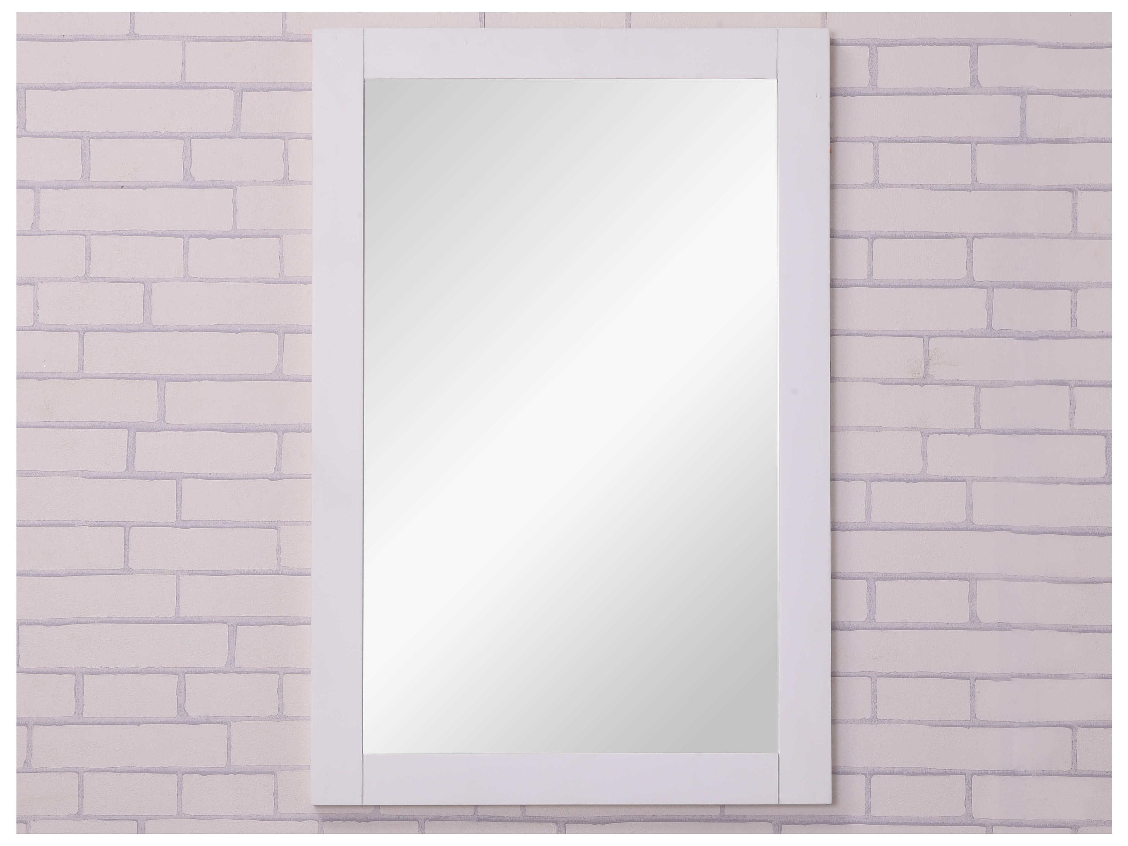 Aqua White Rectangular Wall Mirror