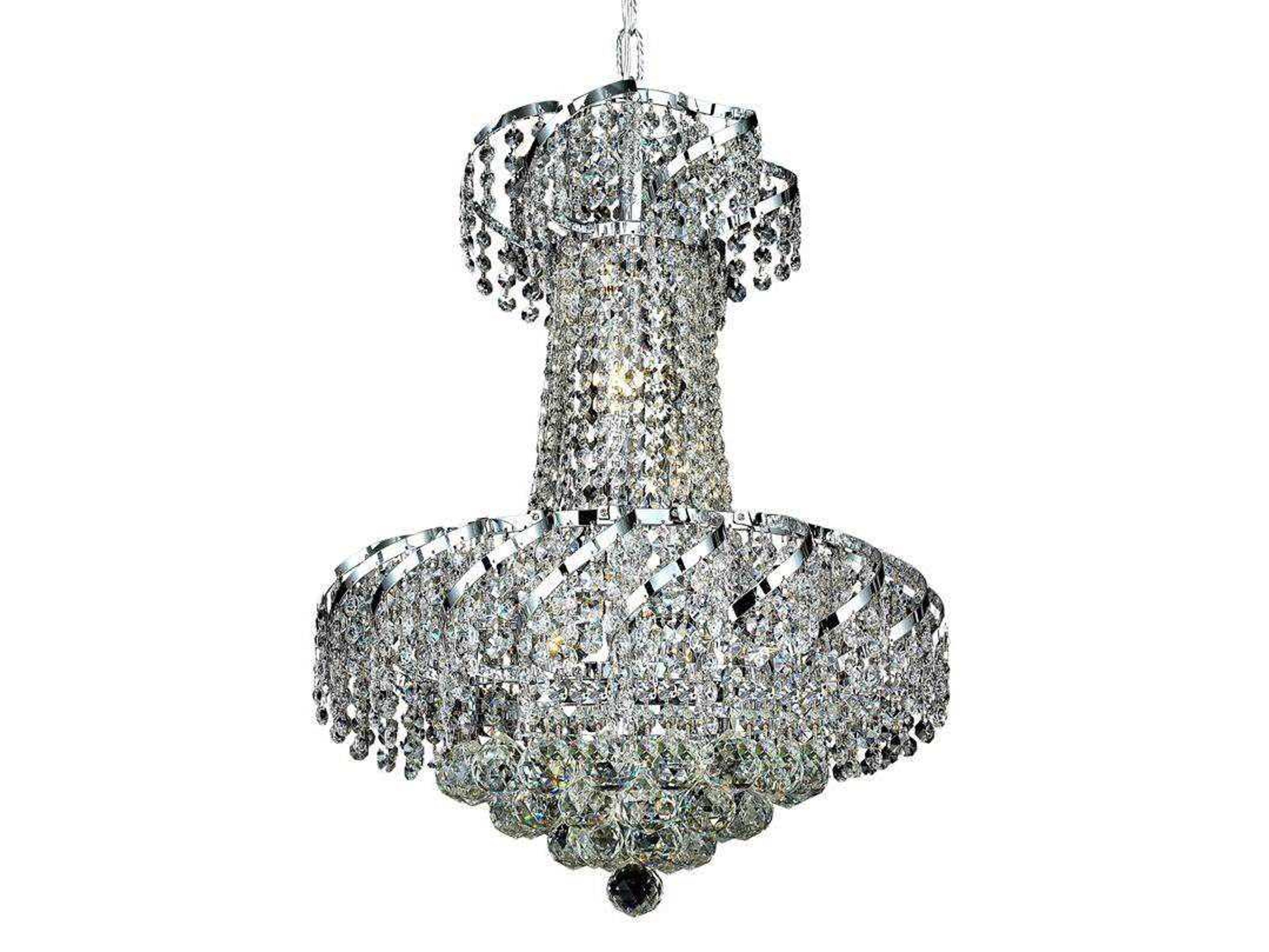 Elegant Lighting Belenus 6-Light Chrome Clear Crystal Empire Chandelier