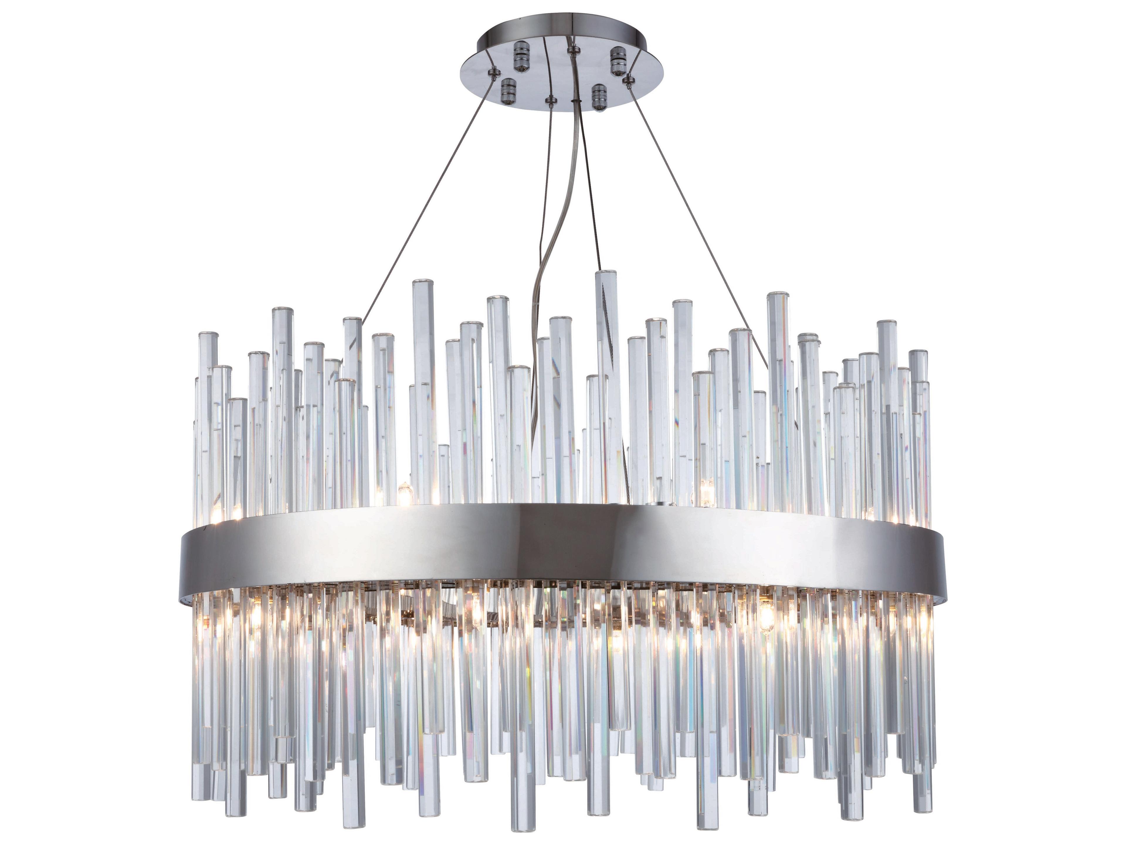 Dallas 16-Light-Light6 Chrome Clear Crystal Round Pendant