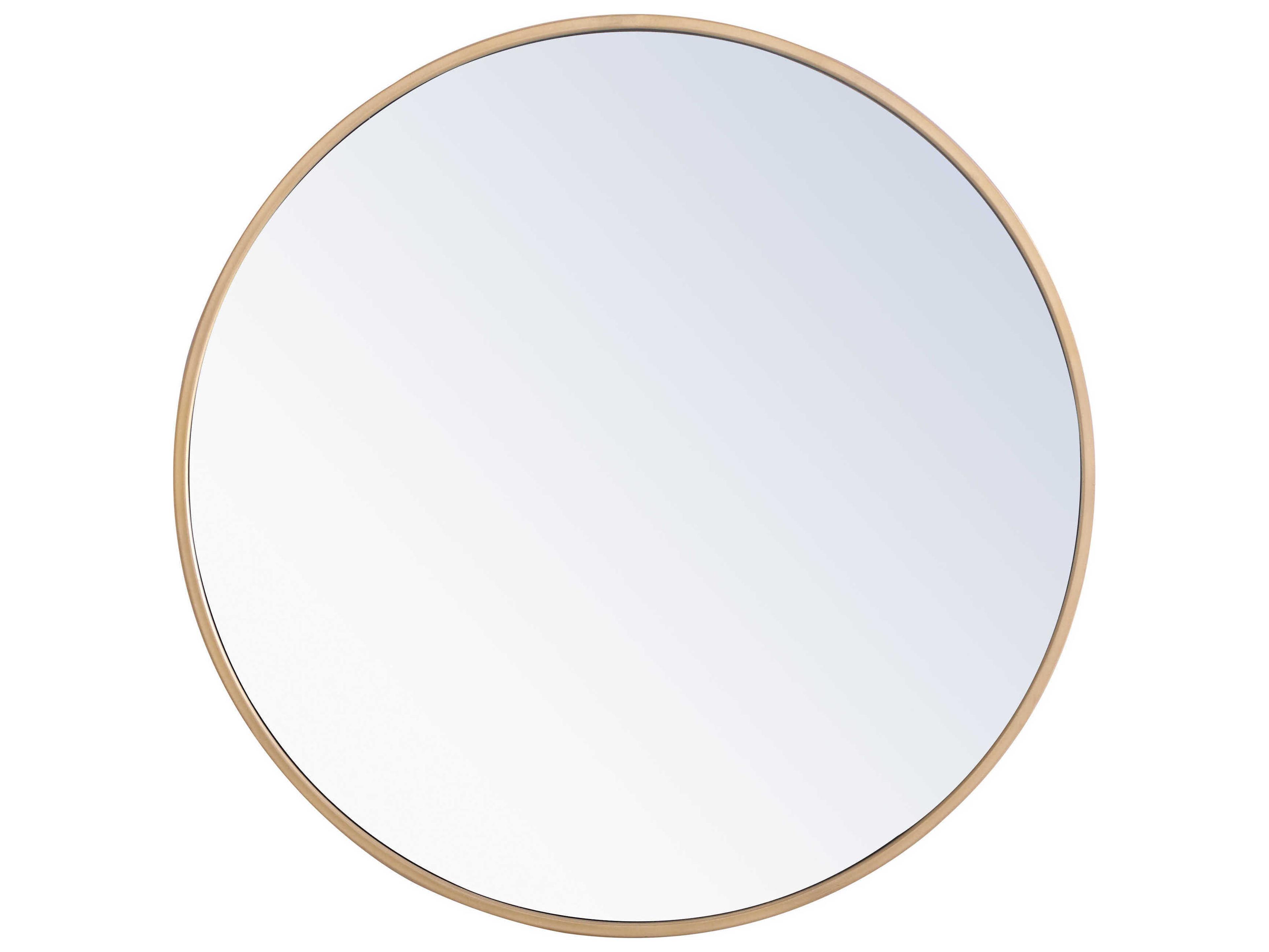 Eternity Round Wall Mirror in Brass