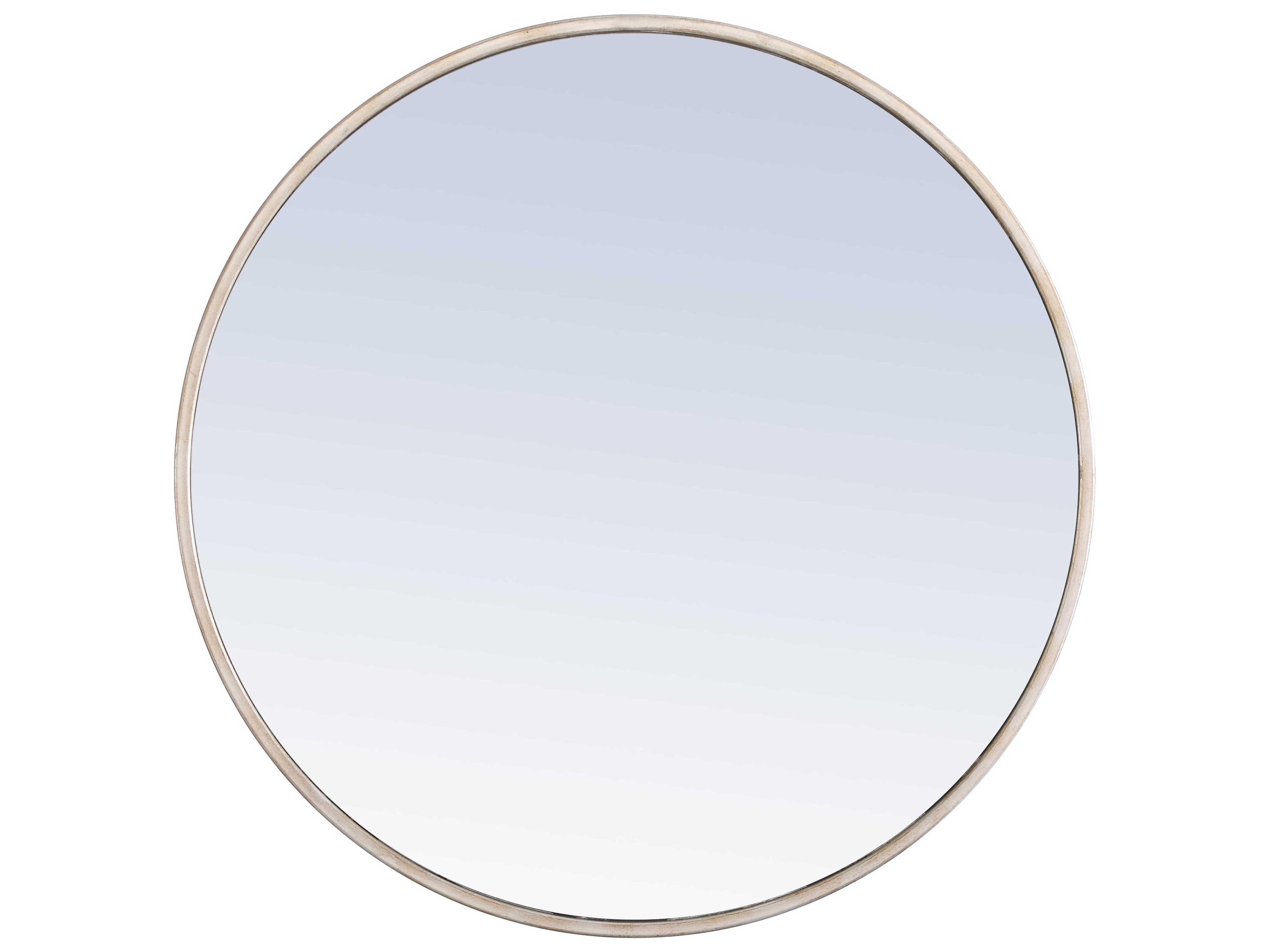 Eternity Round Wall Mirror Silver 24 Inch
