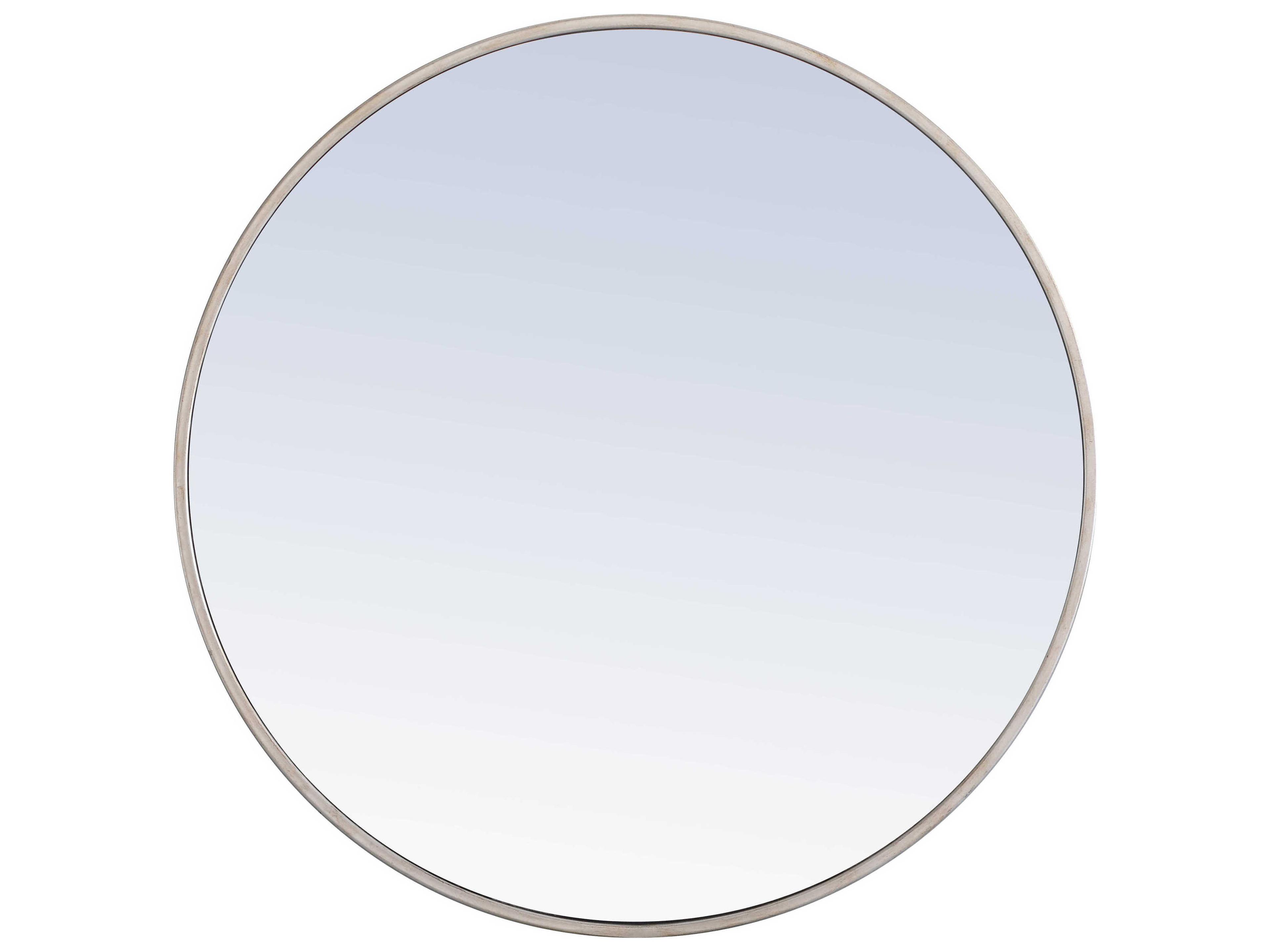 Eternity Round Wall Mirror 28 Inch Silver