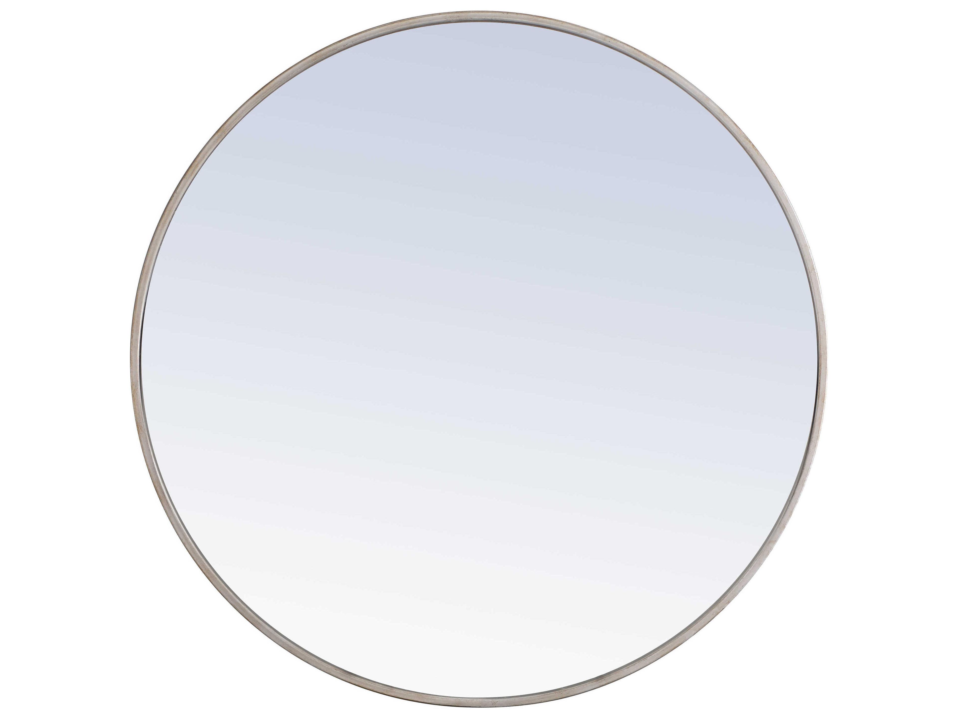 Eternity Round Mirror 32-Inch Silver