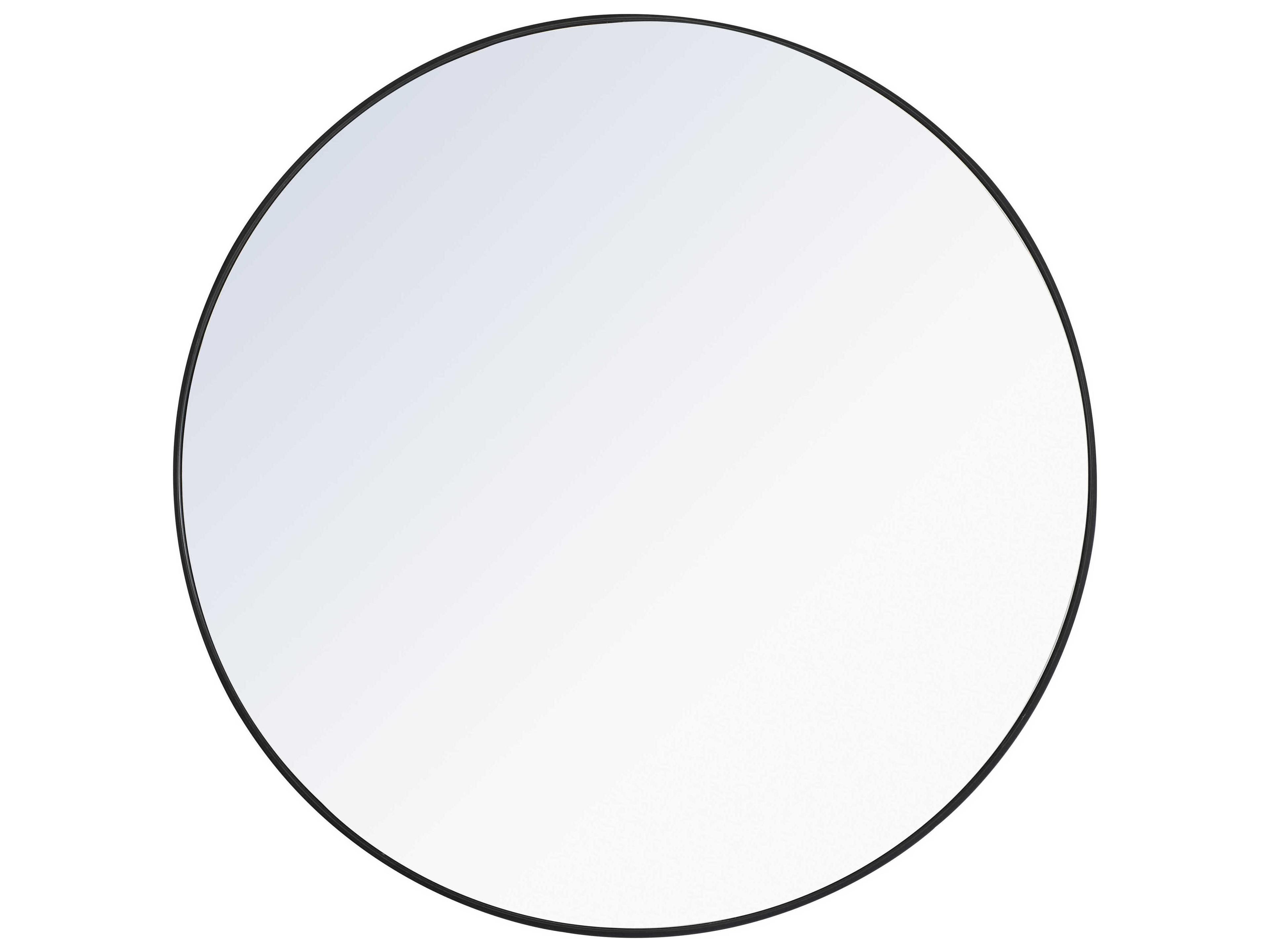 Eternity Round Mirror 48-Inch Black