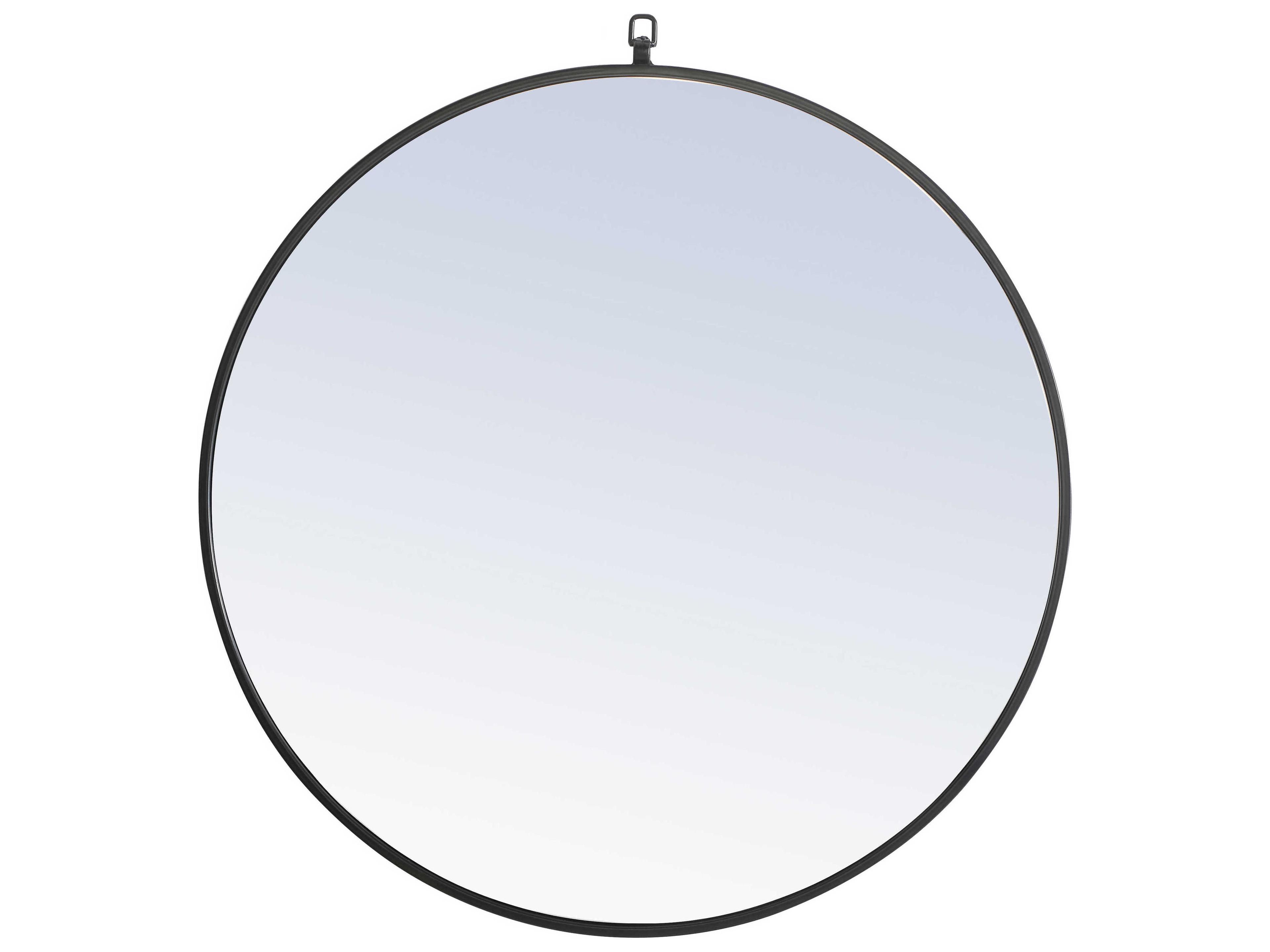 Eternity Black Round Wall Mirror