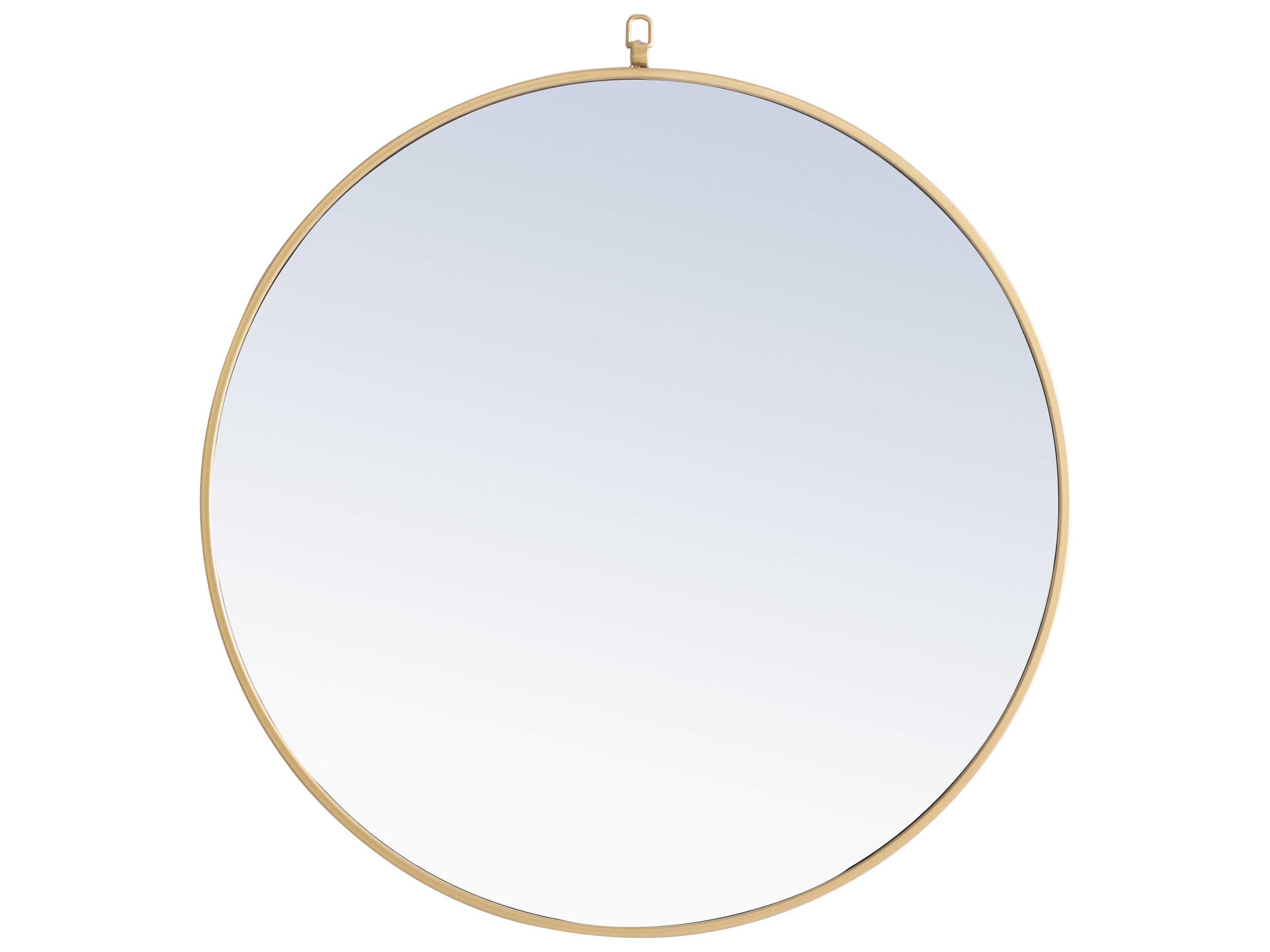 Eternity Round Wall Mirror 32x32 Brass