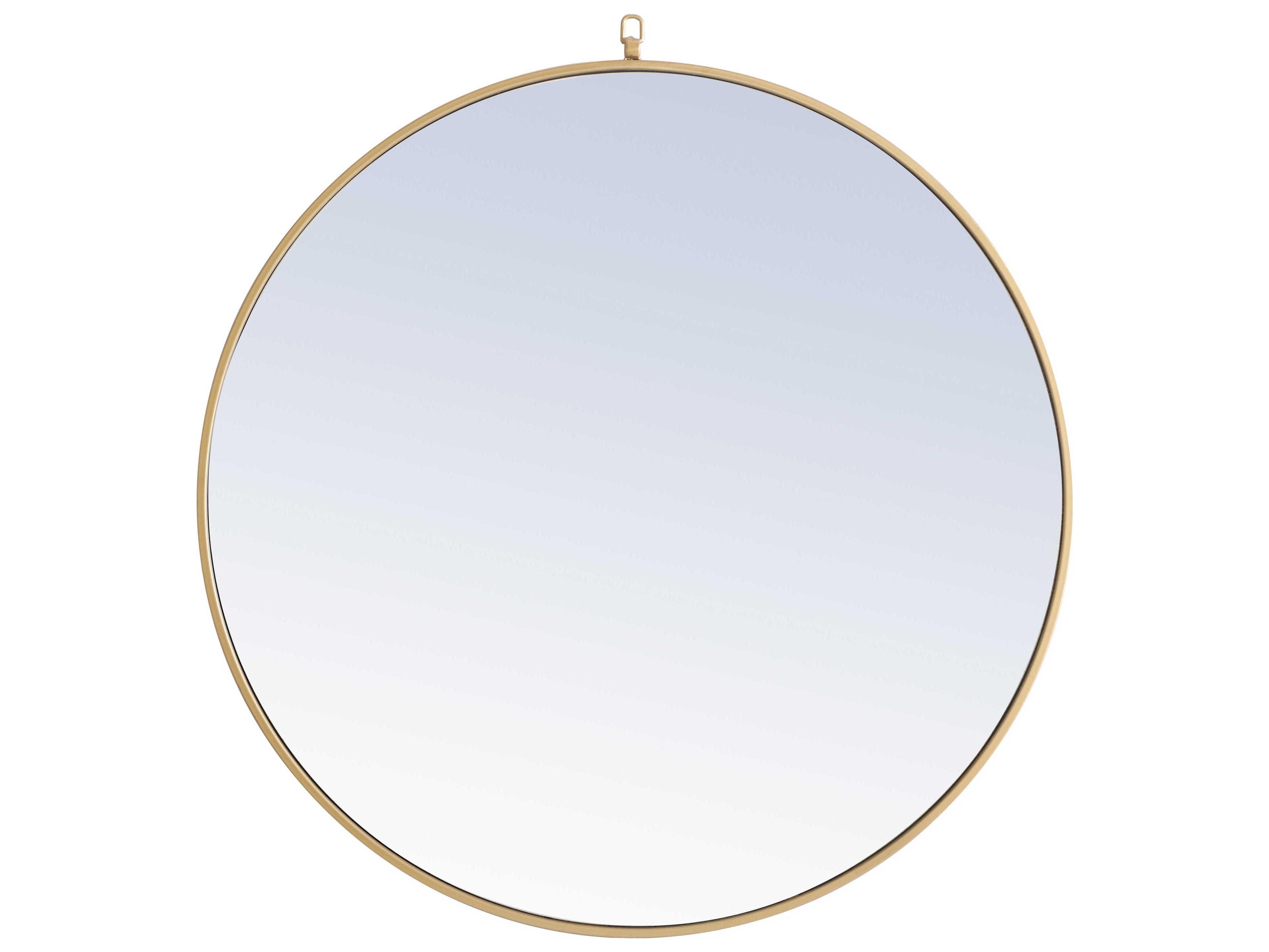 Elegant Lighting Eternity Brass Round Wall Mirror