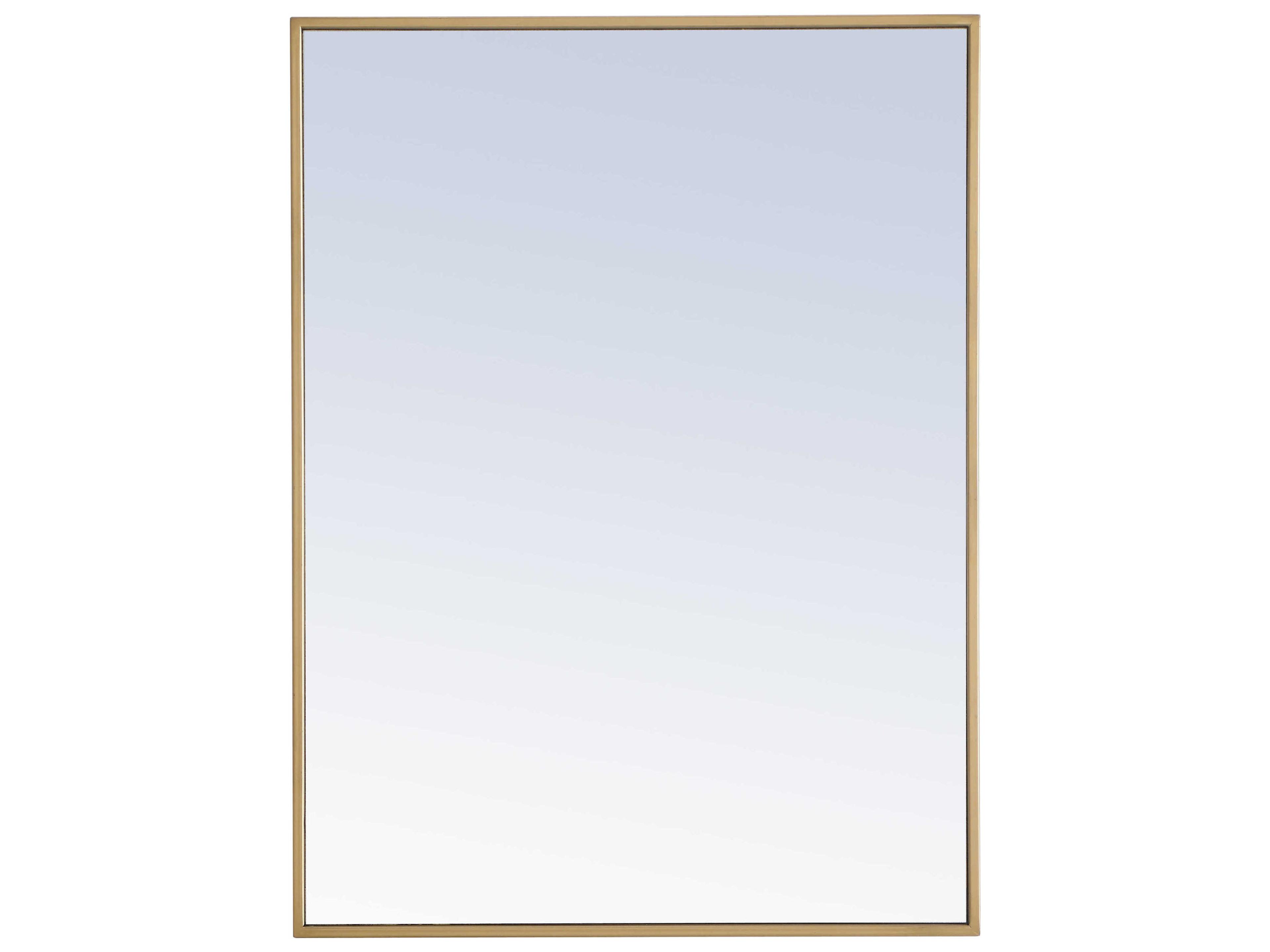 Eternity Rectangular Mirror Brass 24x32