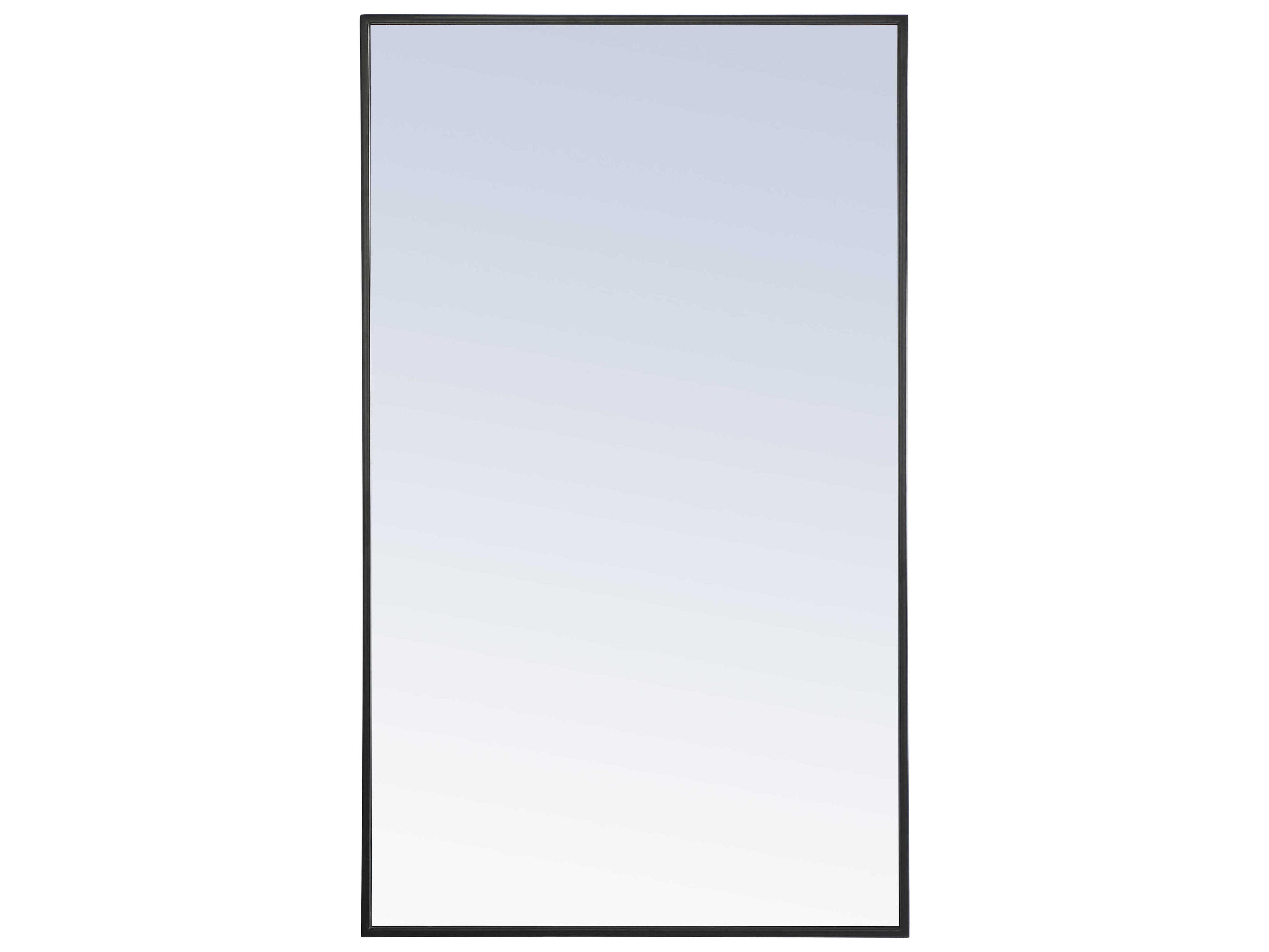 Monet Rectangular Wall Mirror Black Metal Frame