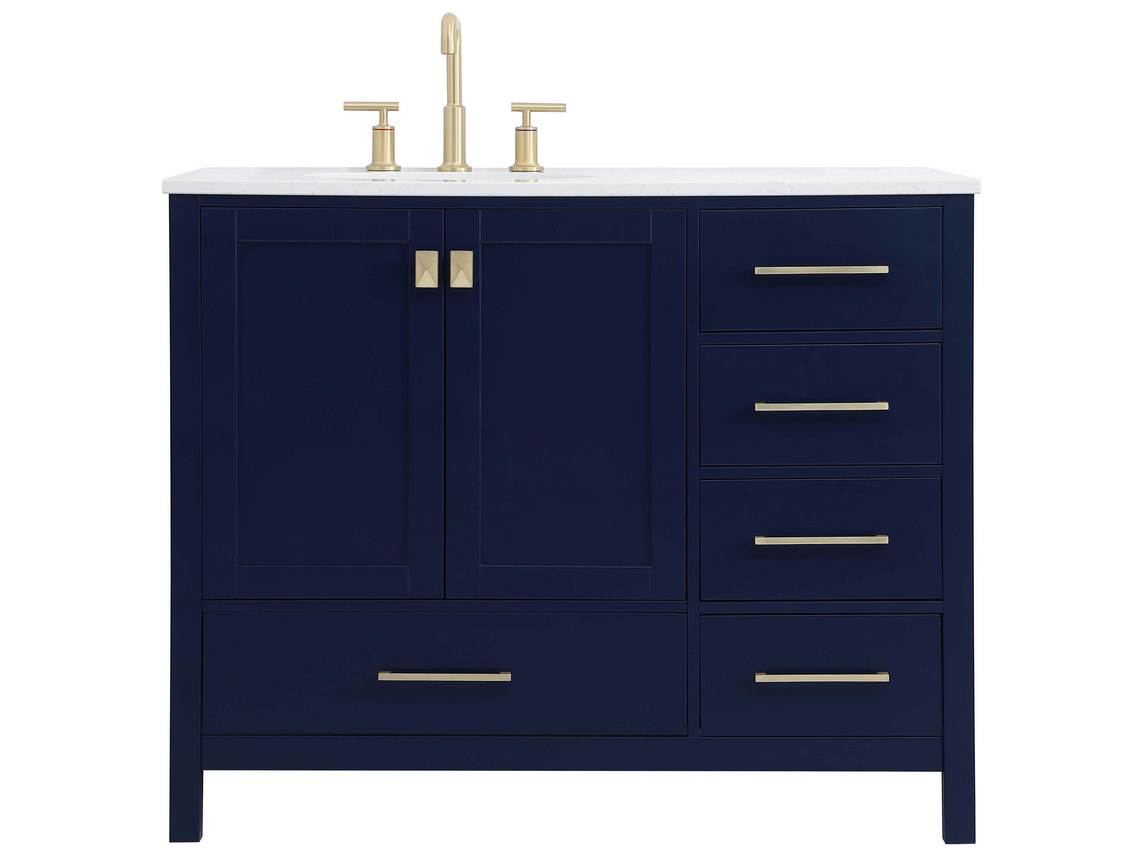 Elegant Lighting Irene Blue 42" Vanity