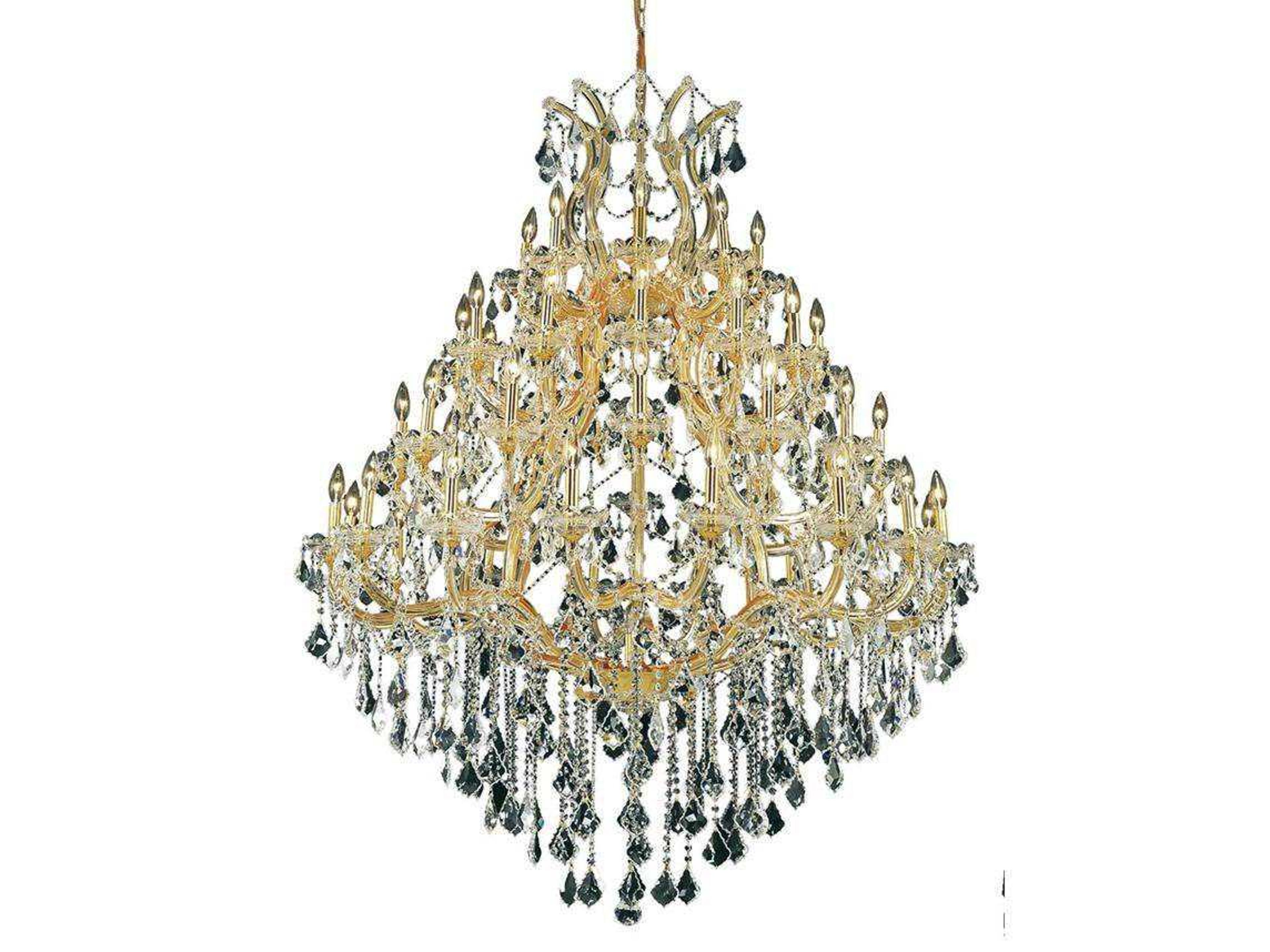 Maria Theresa 49-Light Gold Clear Crystal Candelabra Tiered Chandelier