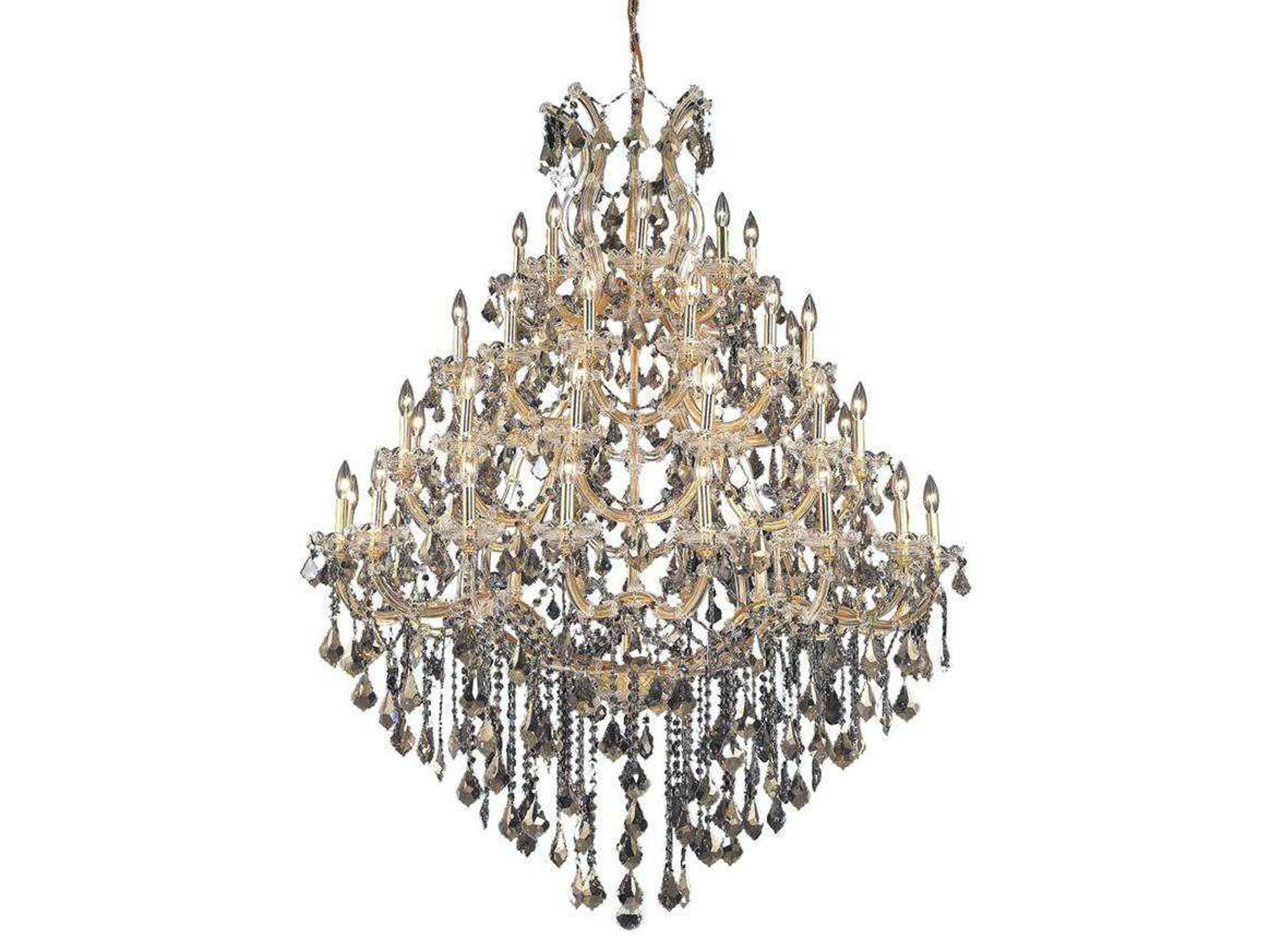 Maria Theresa 49-Light Gold Crystal Candelabra Tiered Chandelier