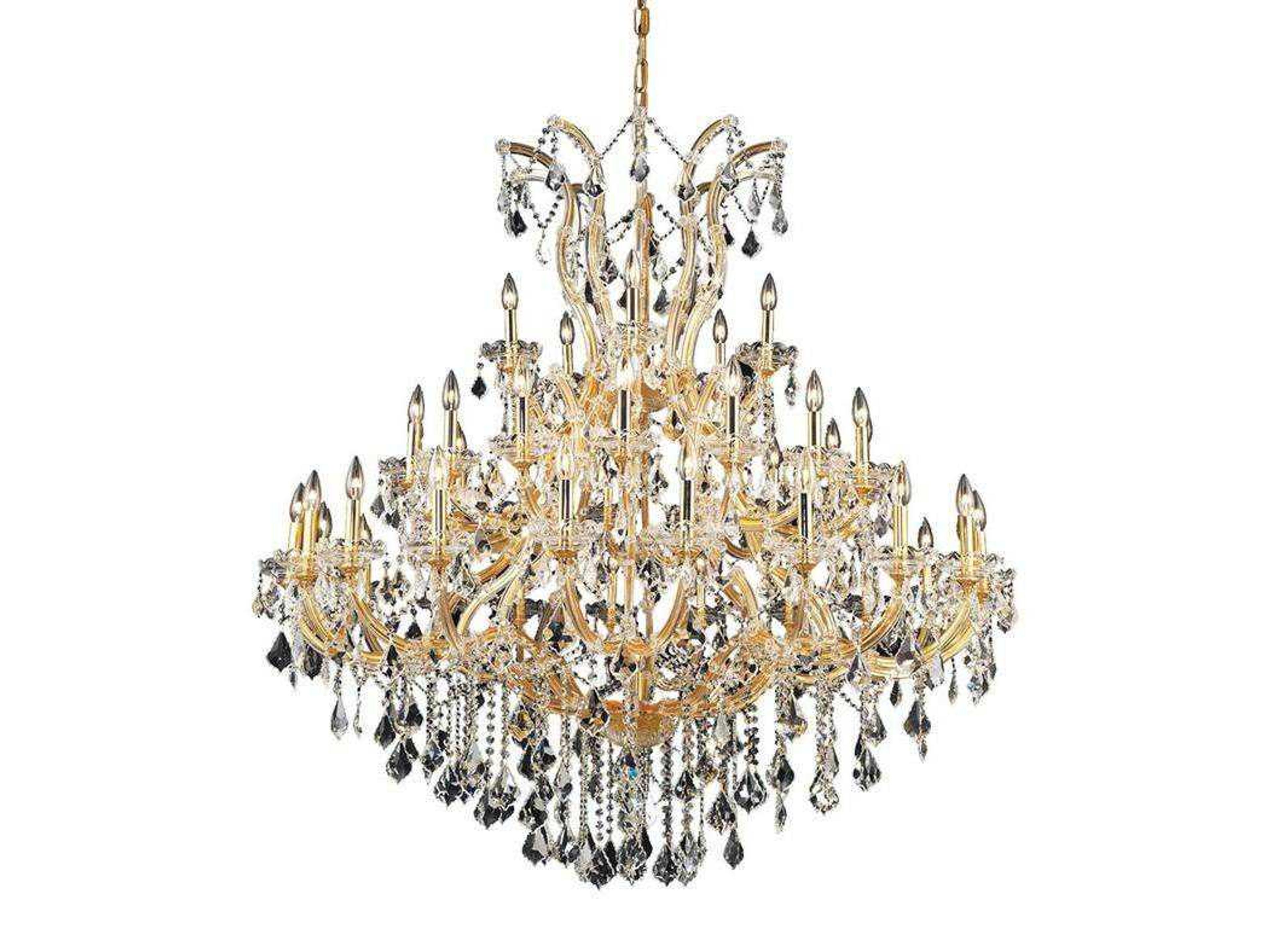 Maria Theresa 41-Light Gold Clear Crystal Tiered Chandelier
