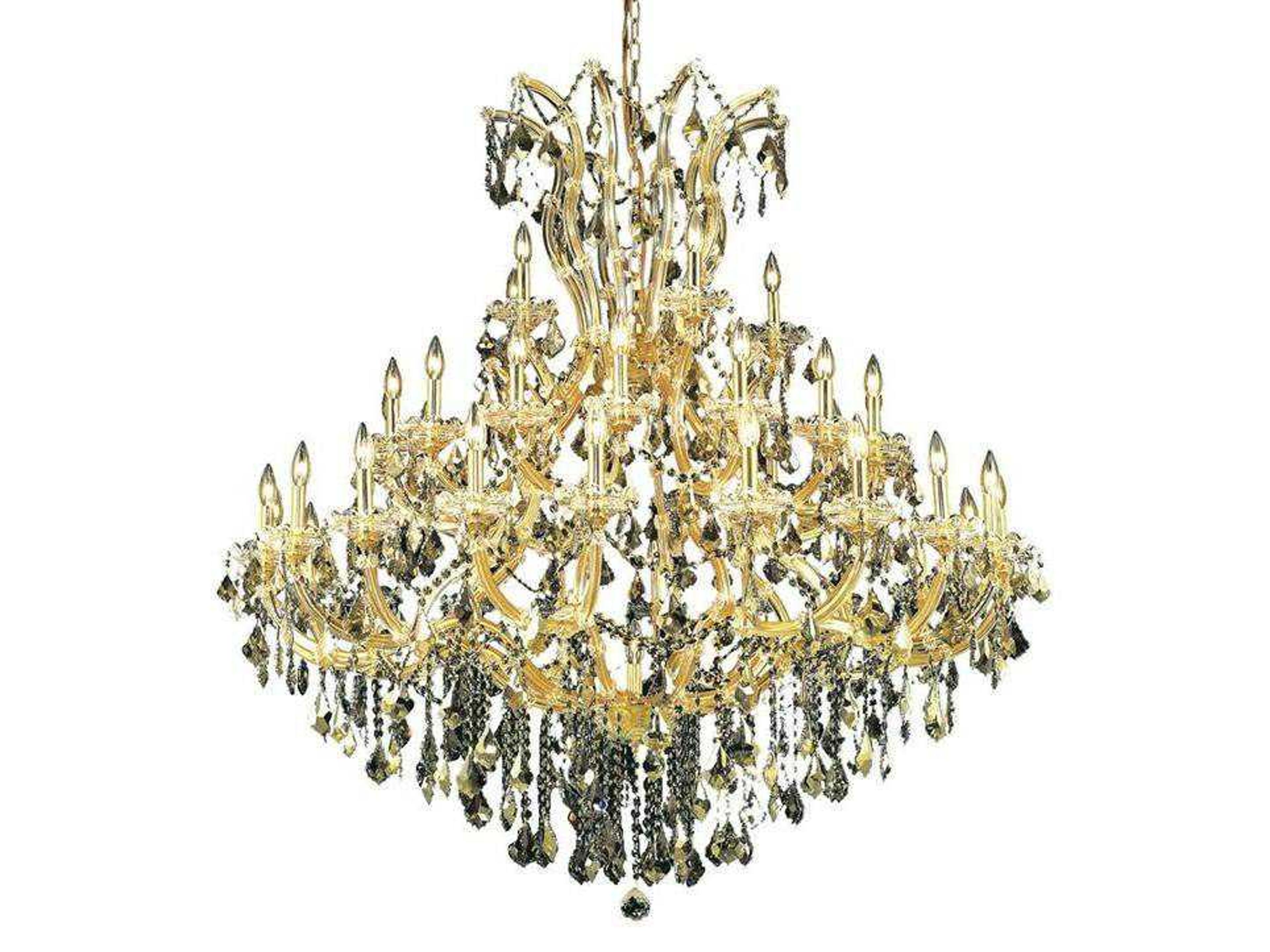 Maria Theresa 41-Light Gold Crystal Candelabra Tiered Chandelier